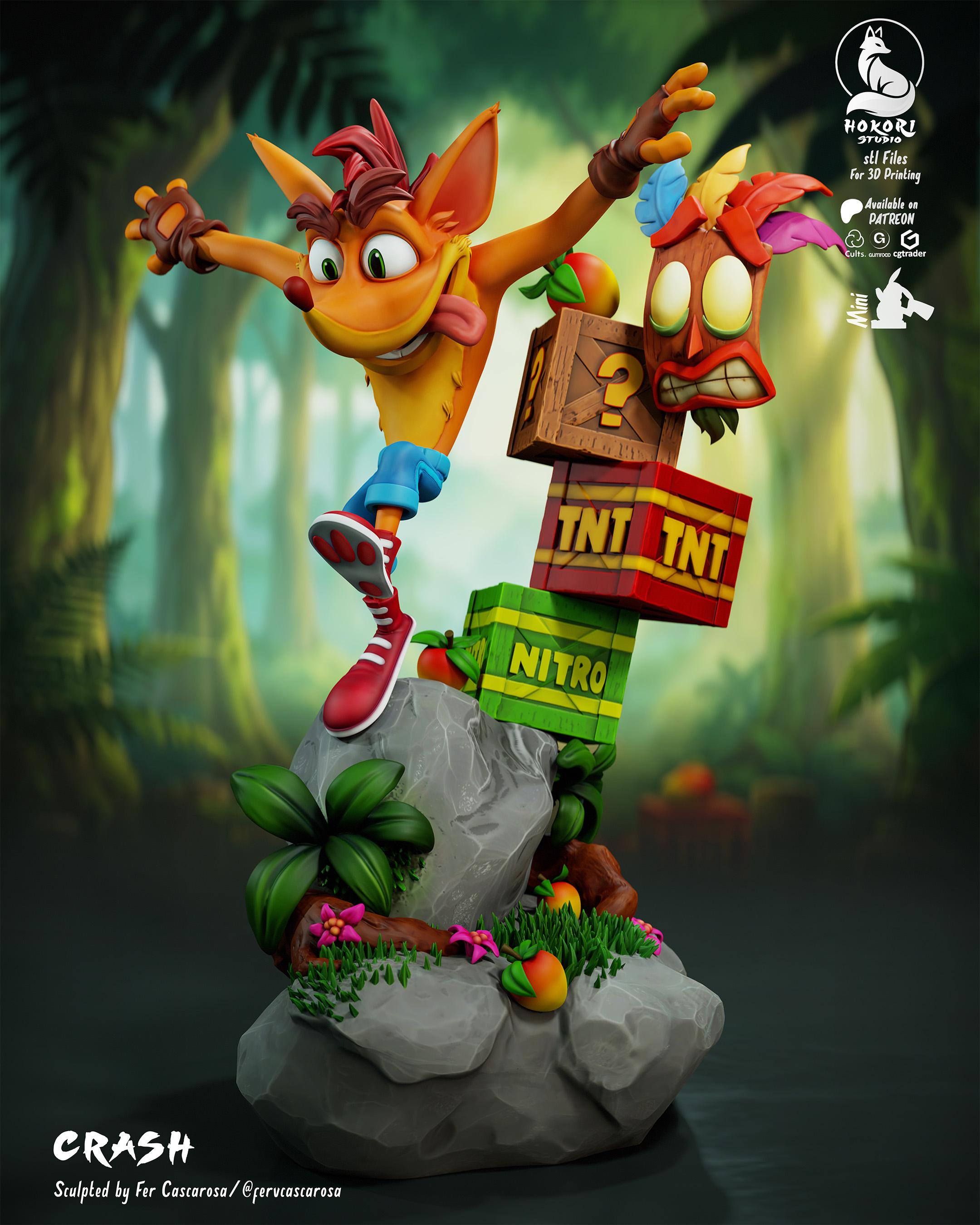 🌀 Crash & Aku Aku 模型预览图 1