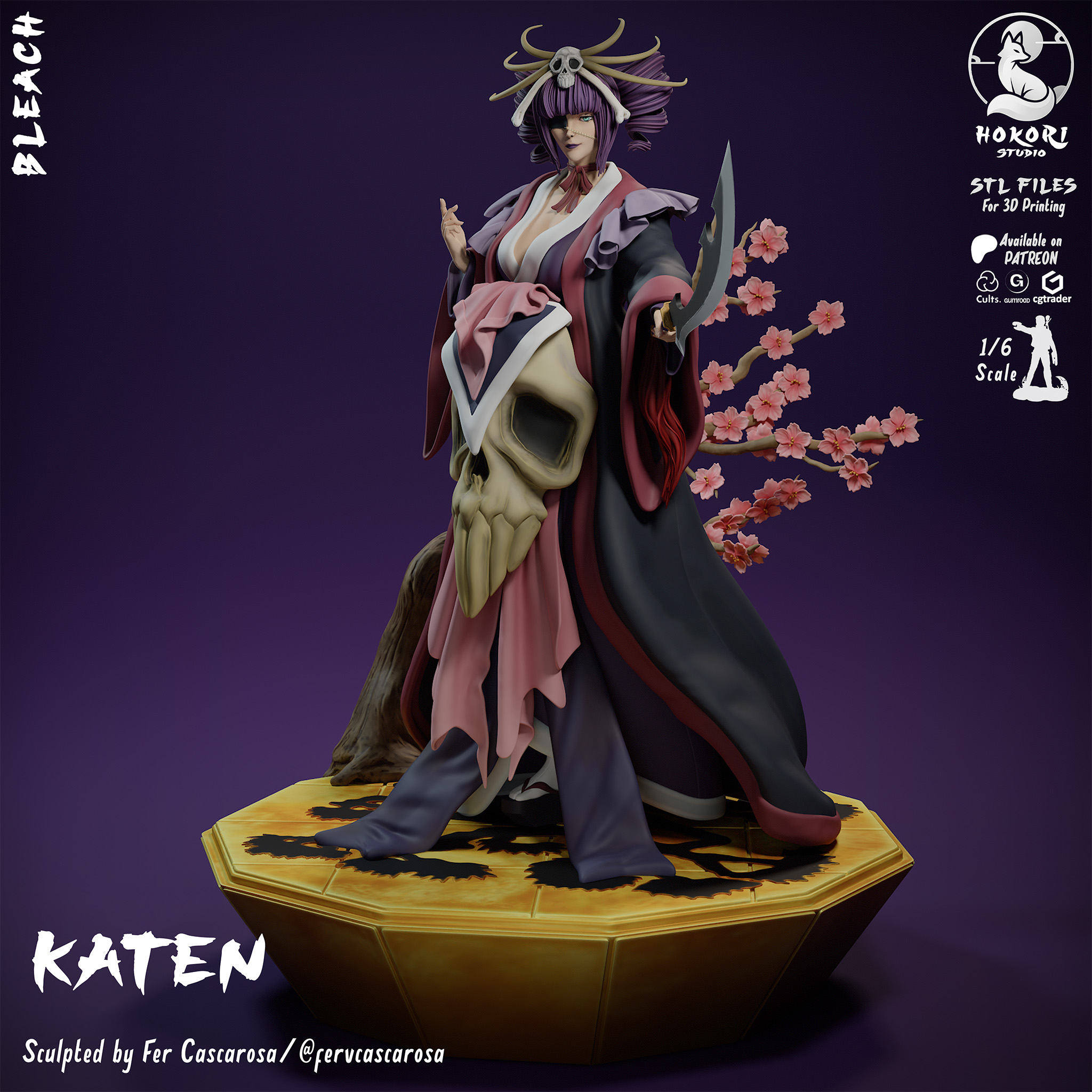 Katen – Shunsui Kyoraku’s Bankai Spirit 模型预览图 1