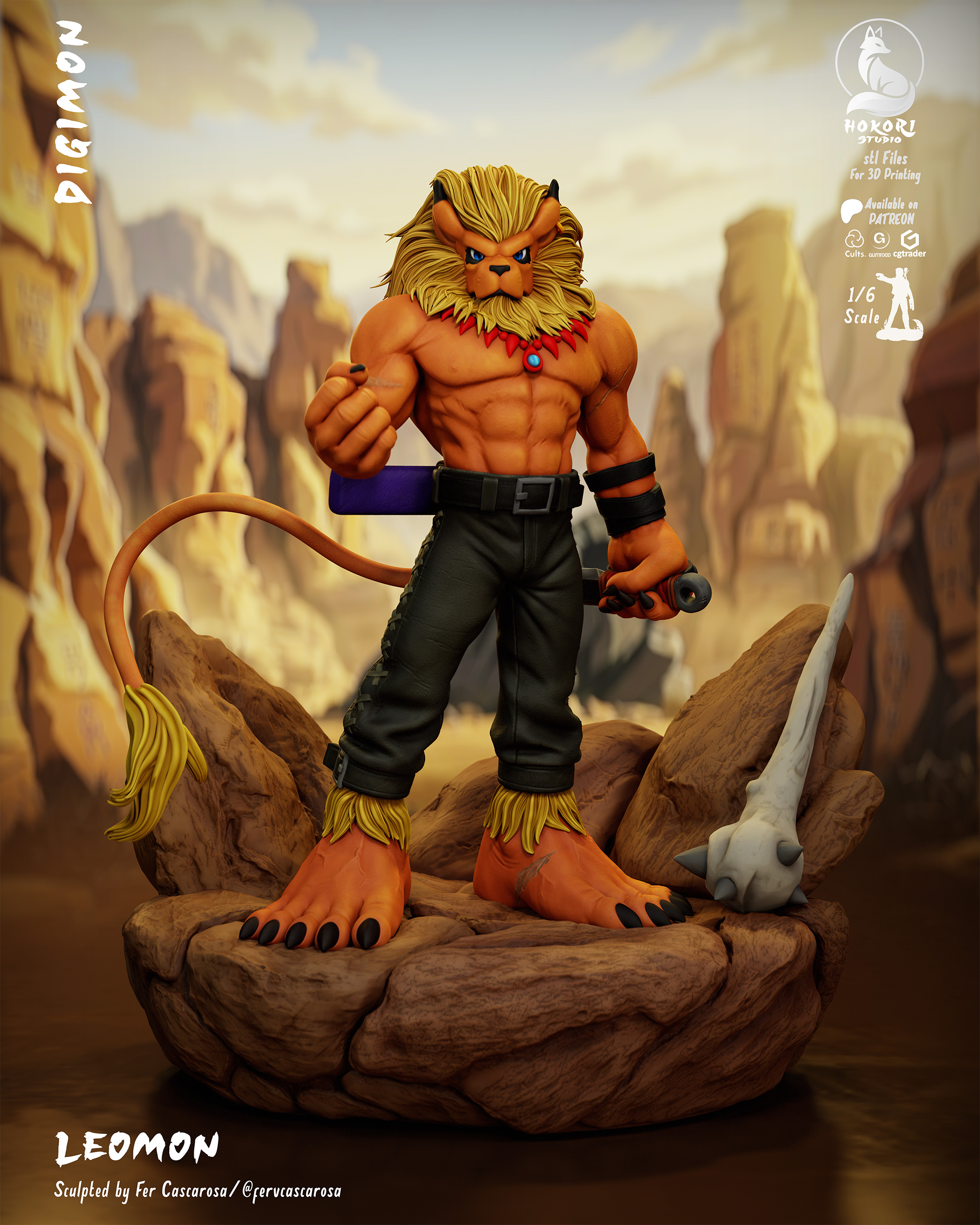Leomon 🦁⚔️ 模型预览图 1