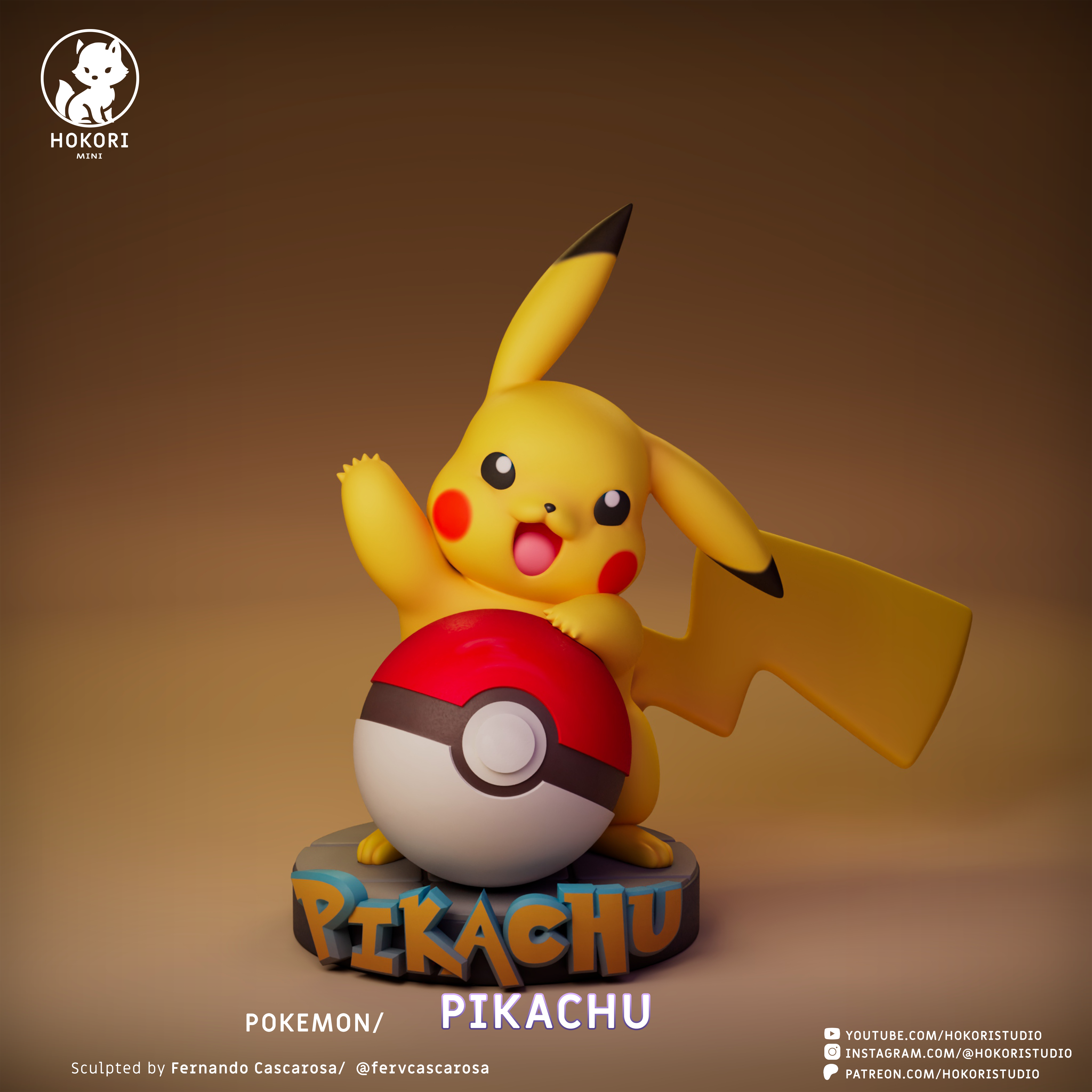 Pikachu - Pokeball 模型预览图 1