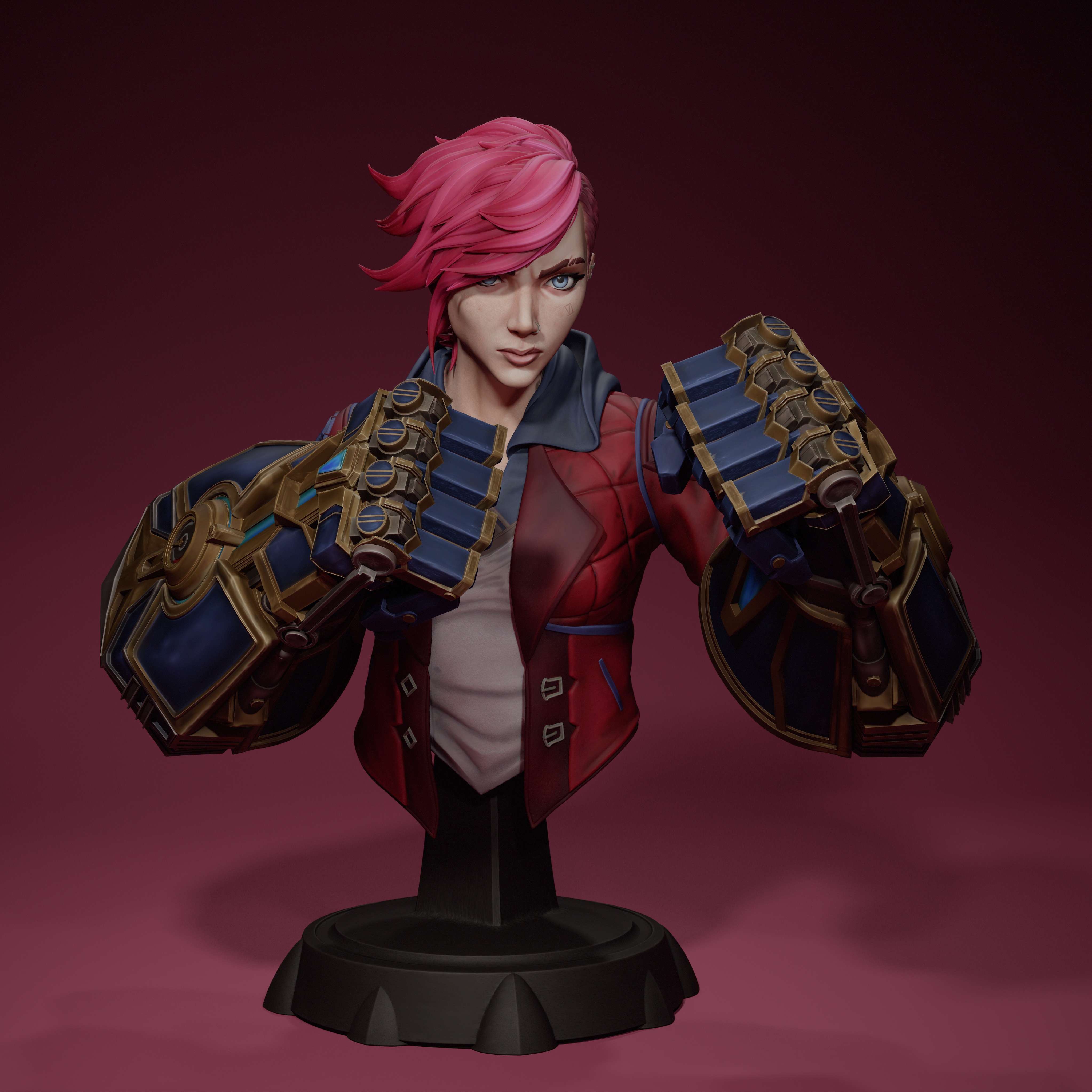 VI – ARCANE (LEAGUE OF LEGENDS) – BUST 模型预览图 1