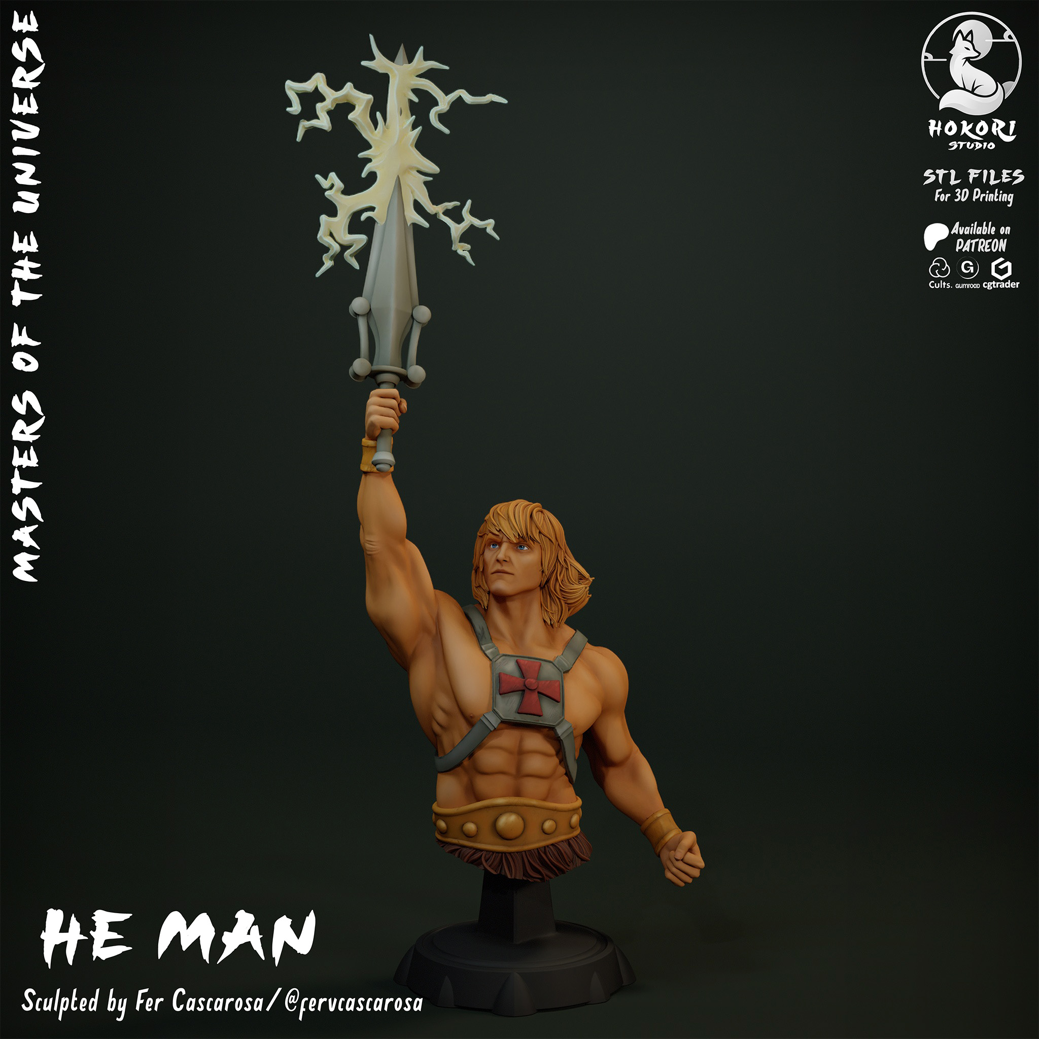 He-Man Bust 模型预览图 1