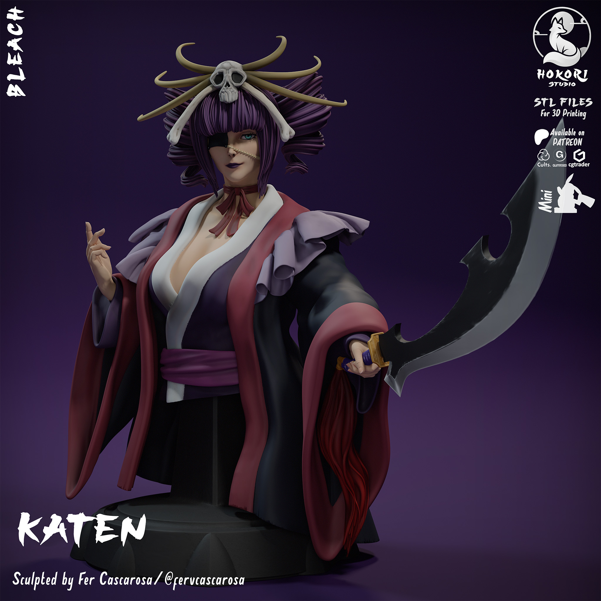 KATEN KYŌKOTSU · Bust 模型预览图 1