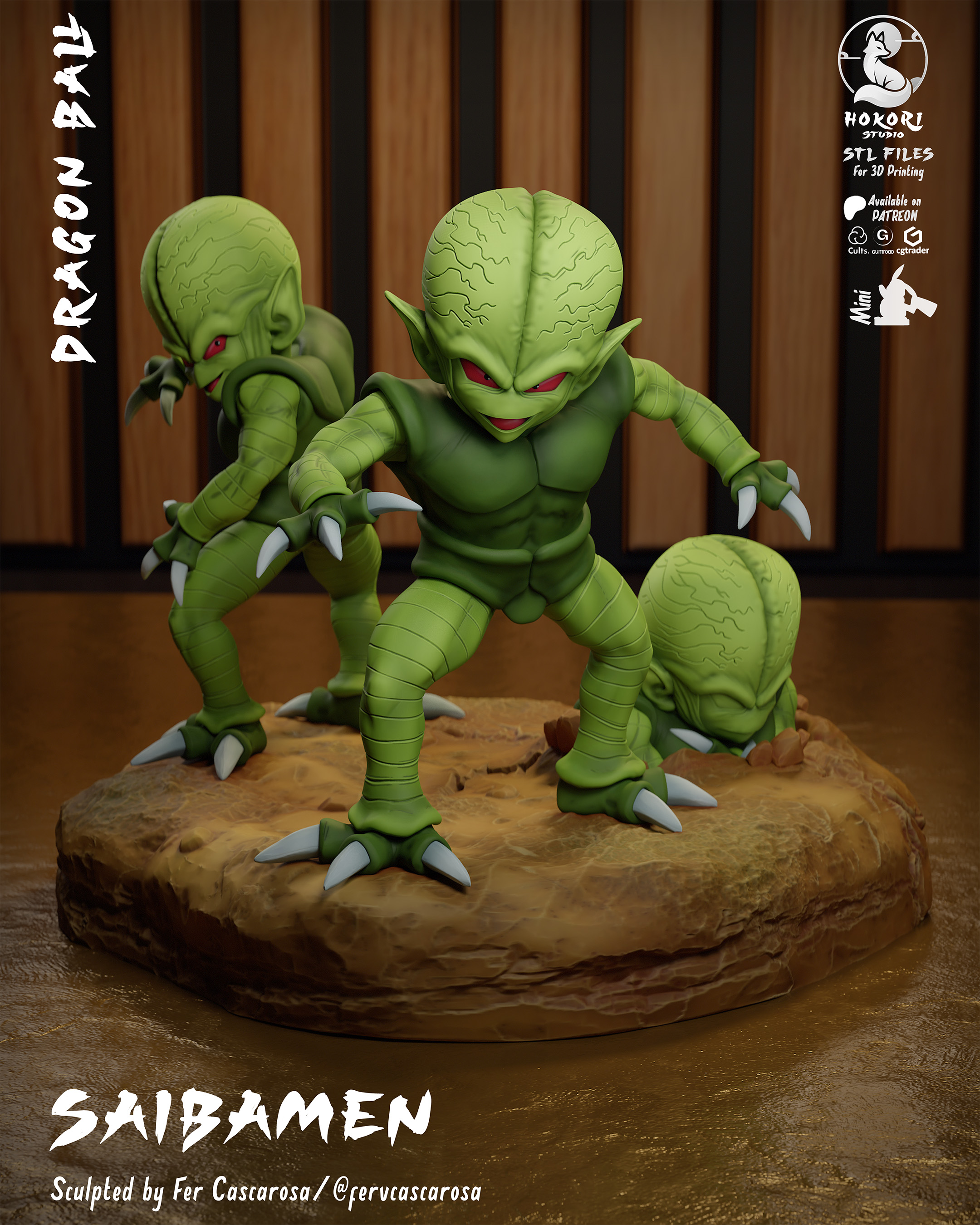 Saibamen Diorama 模型预览图 1