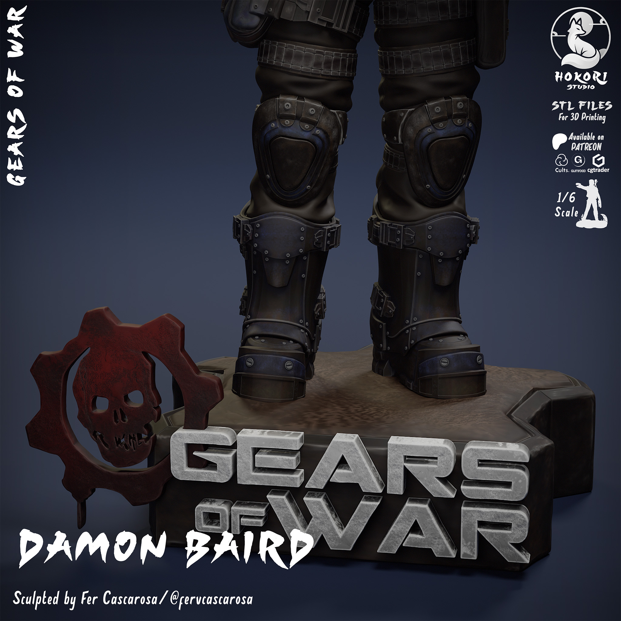 Damon Baird | Gears of War 模型预览图 5