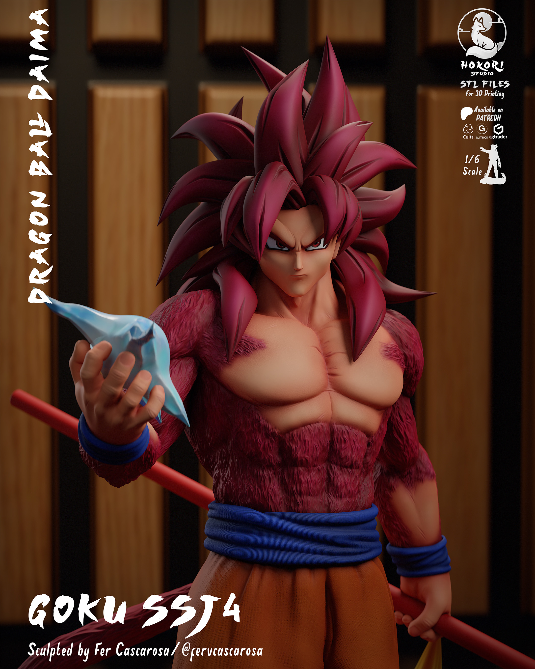 GOKU SSJ4 模型预览图 5