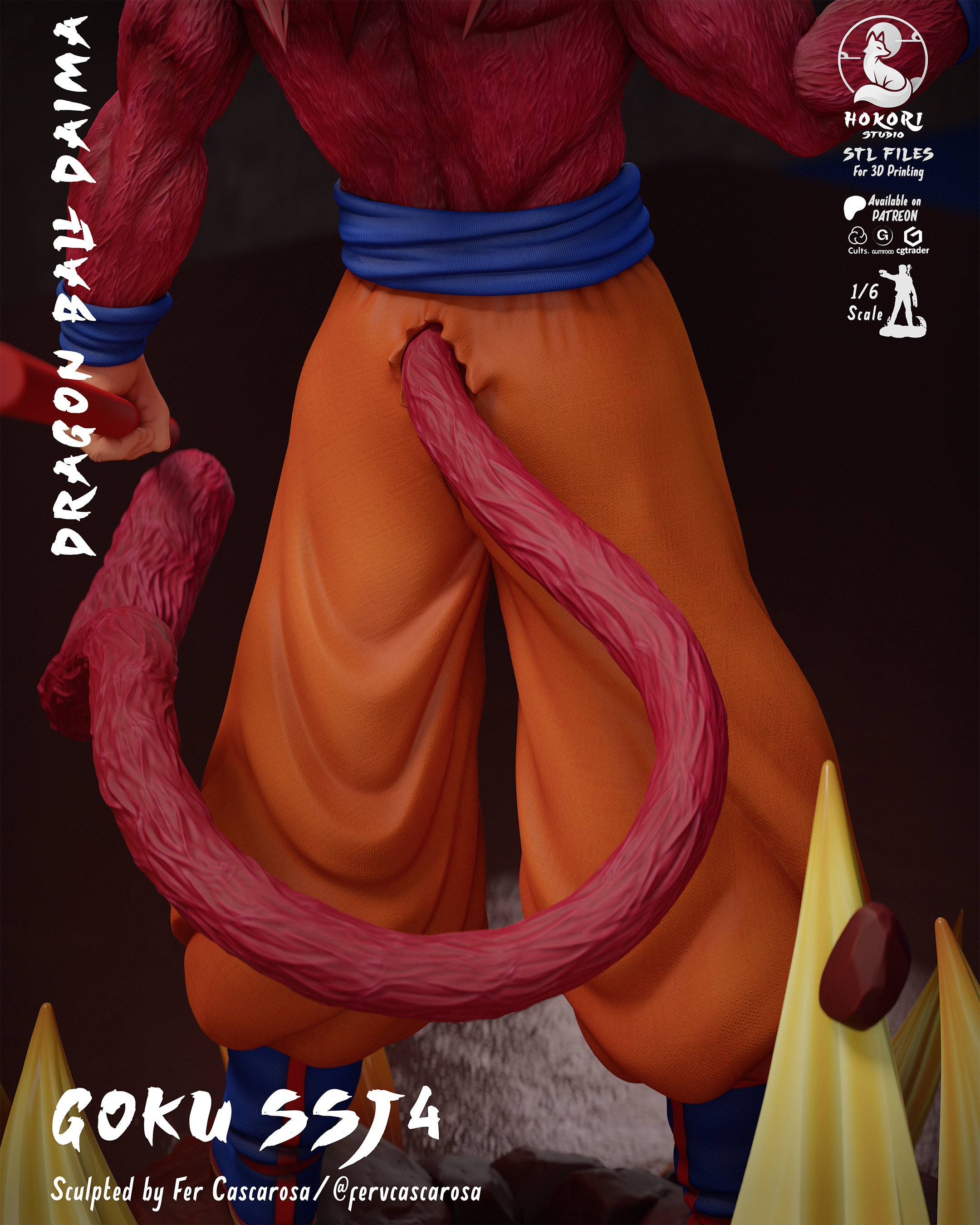 GOKU SSJ4 模型预览图 6
