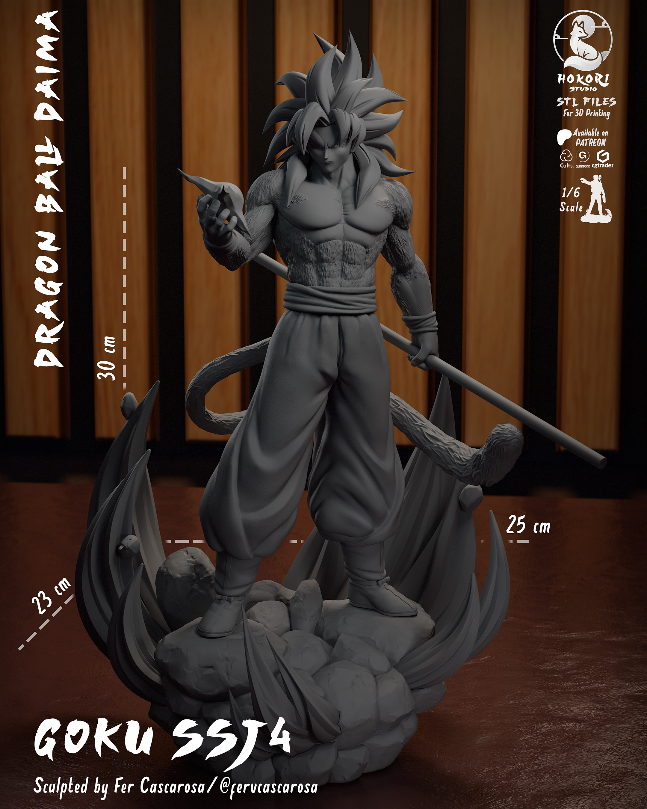 GOKU SSJ4 模型预览图 7