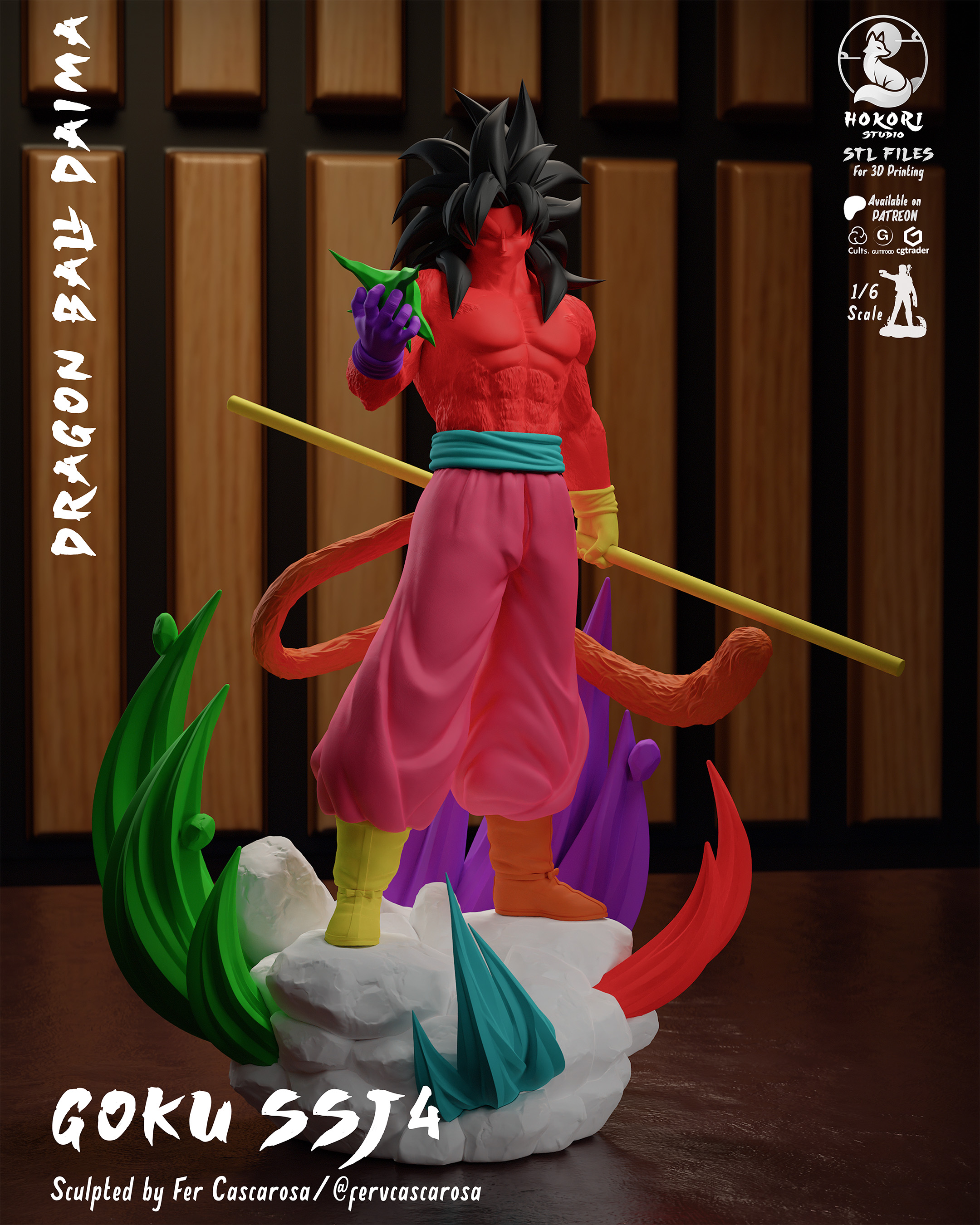 GOKU SSJ4 模型预览图 9