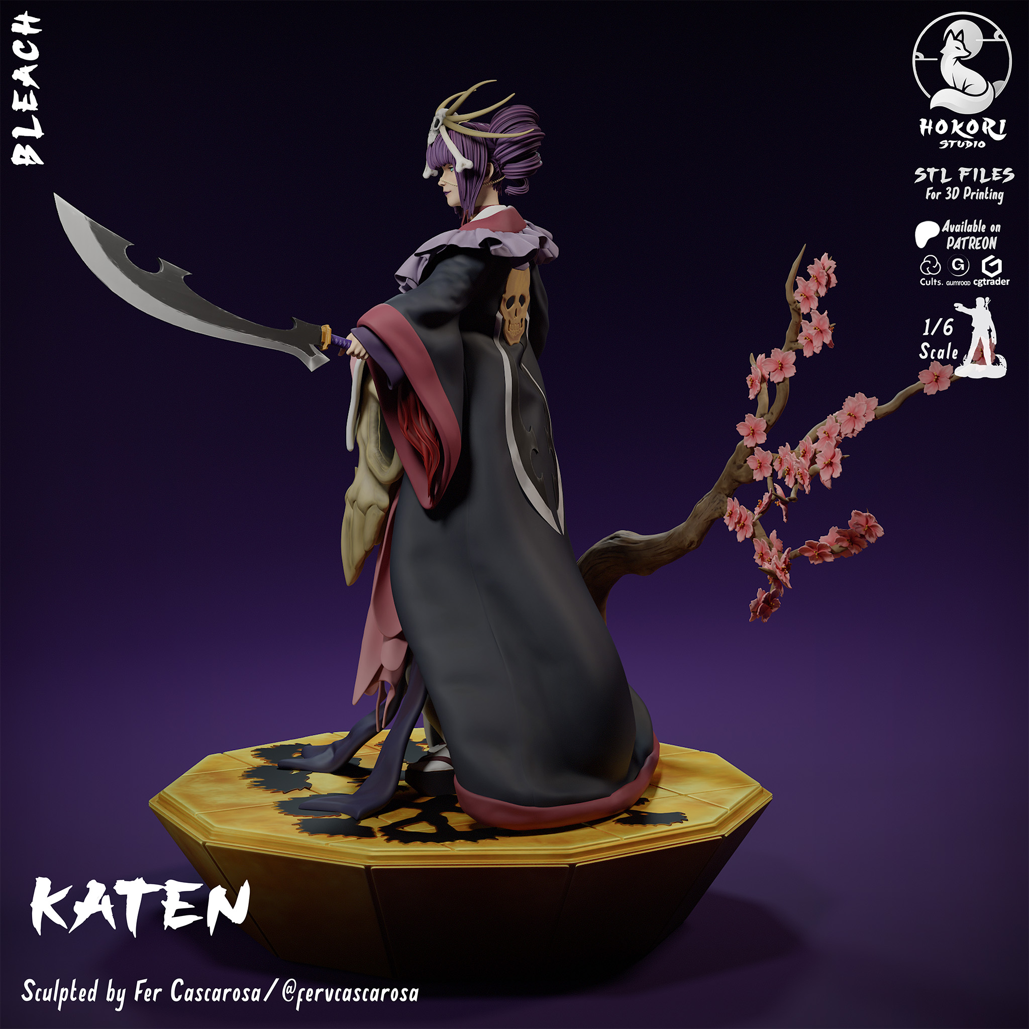 Katen – Shunsui Kyoraku’s Bankai Spirit 模型预览图 2