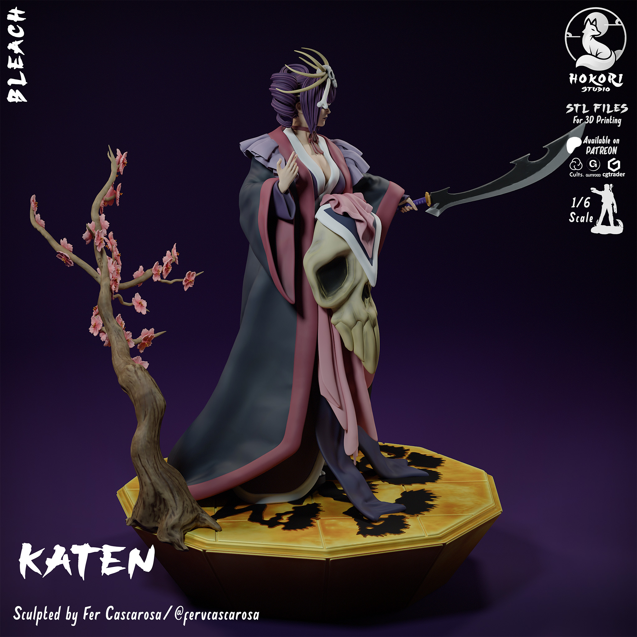 Katen – Shunsui Kyoraku’s Bankai Spirit 模型预览图 4