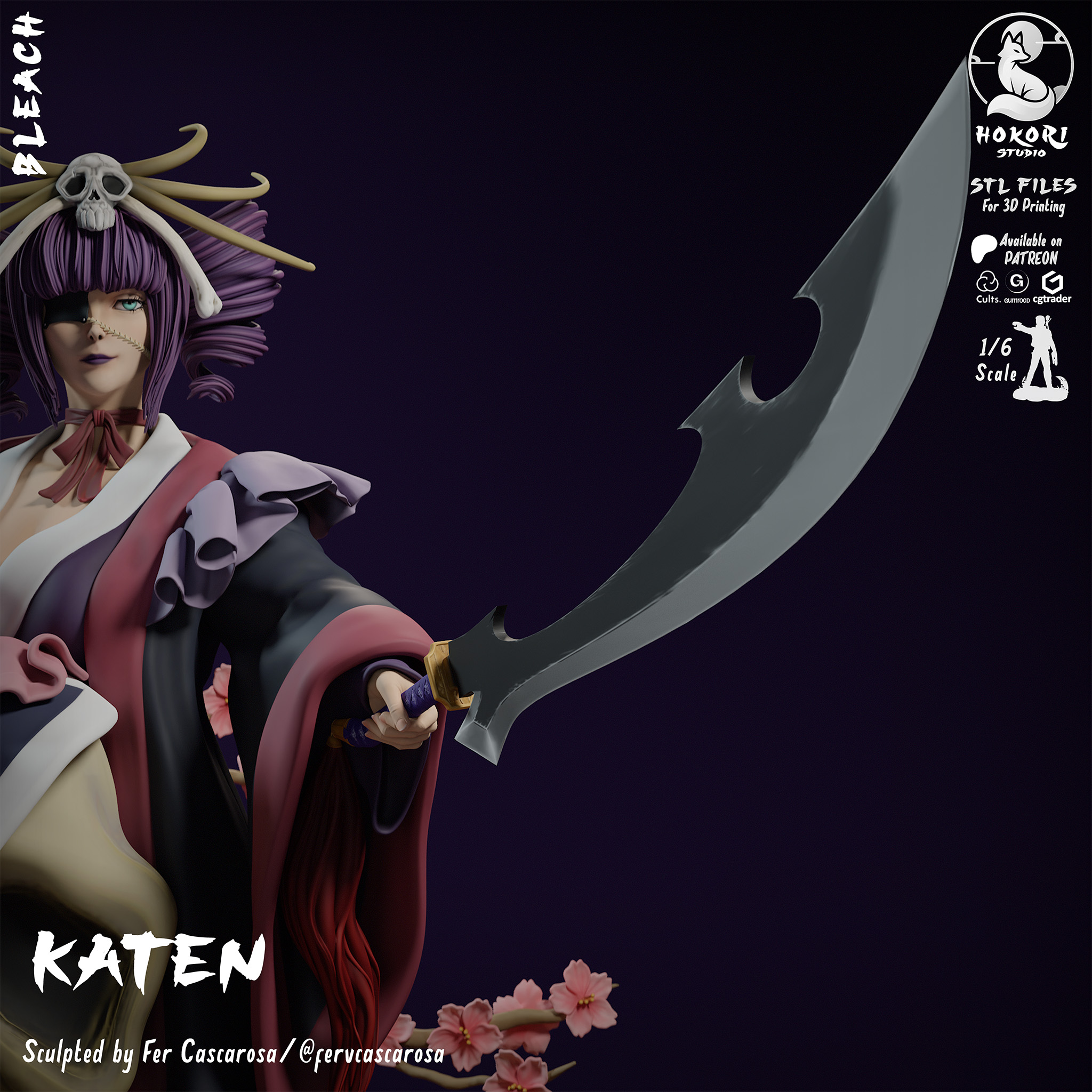 Katen – Shunsui Kyoraku’s Bankai Spirit 模型预览图 5