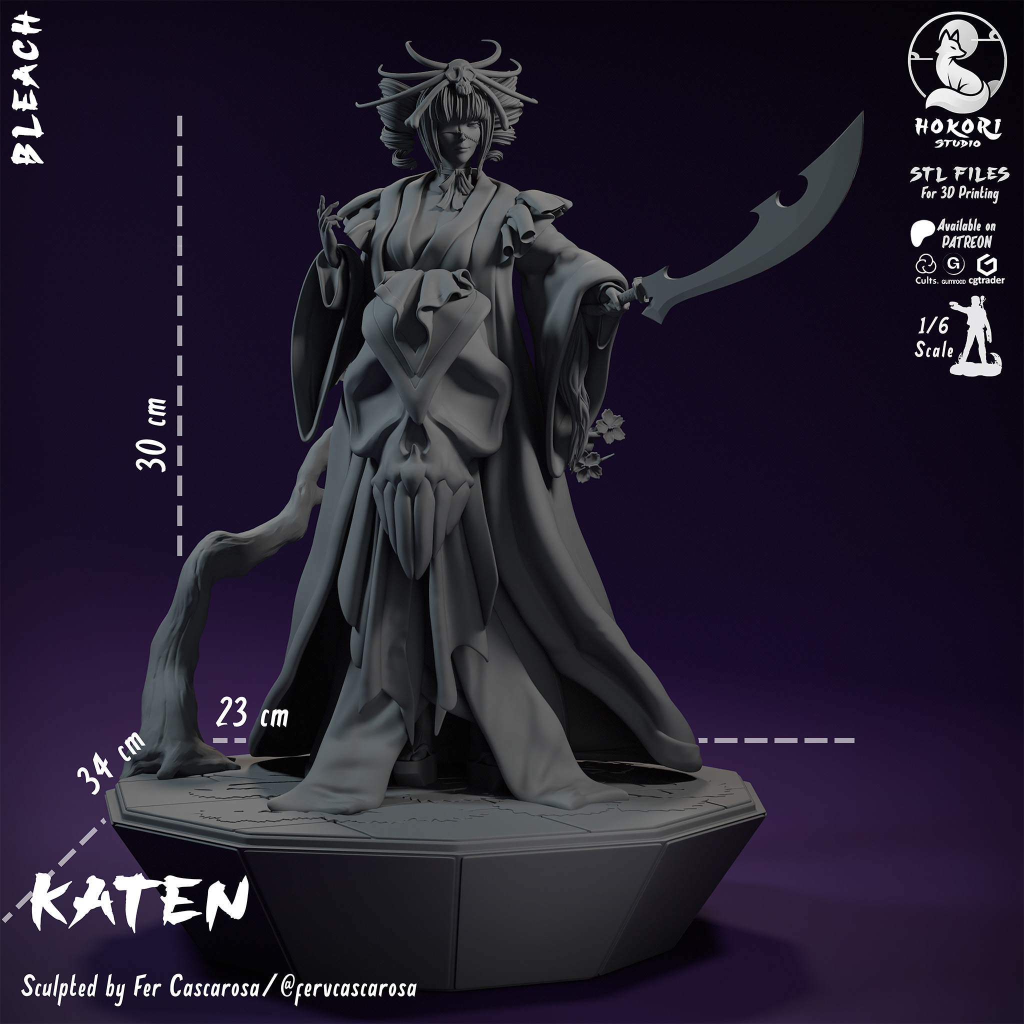 Katen – Shunsui Kyoraku’s Bankai Spirit 模型预览图 6