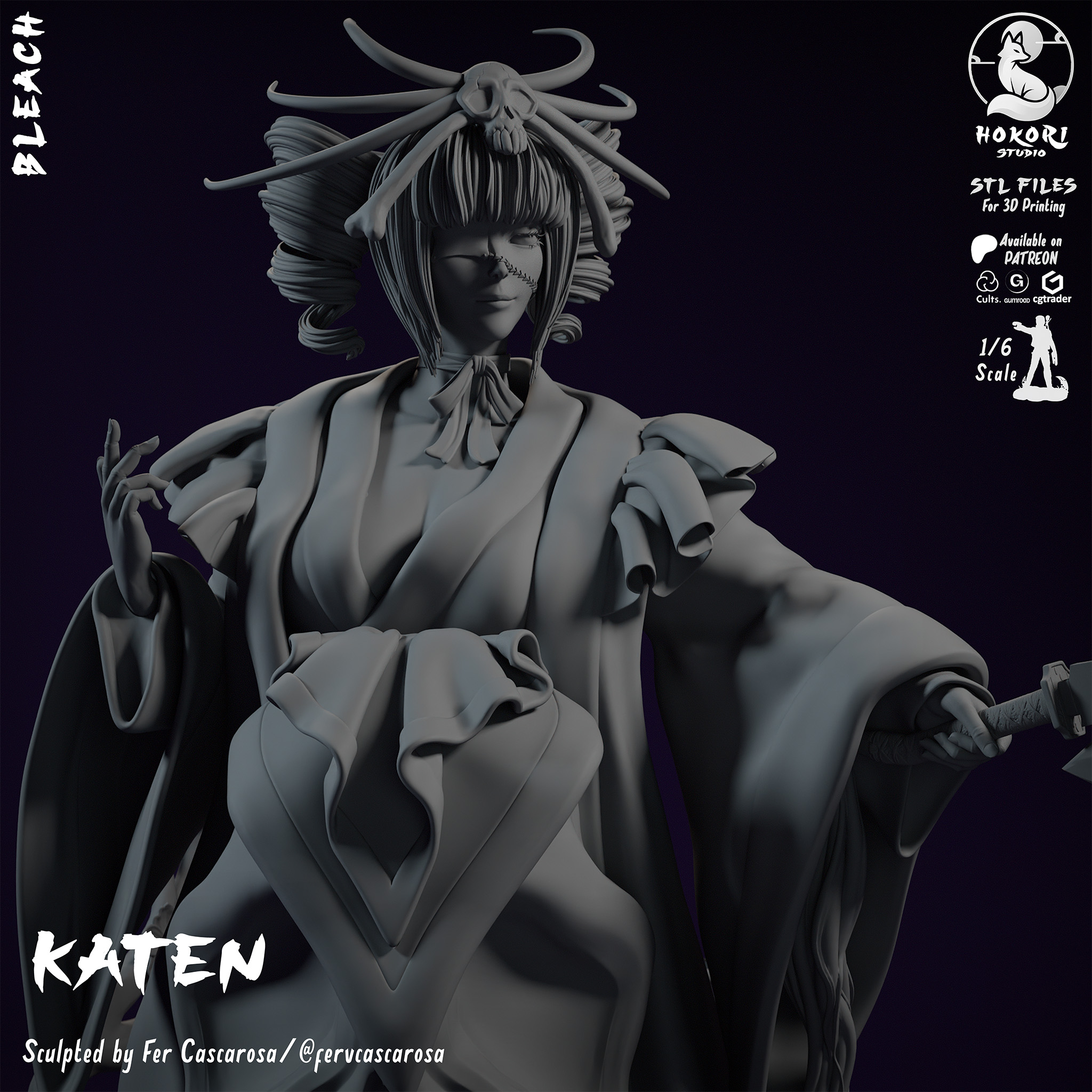 Katen – Shunsui Kyoraku’s Bankai Spirit 模型预览图 7