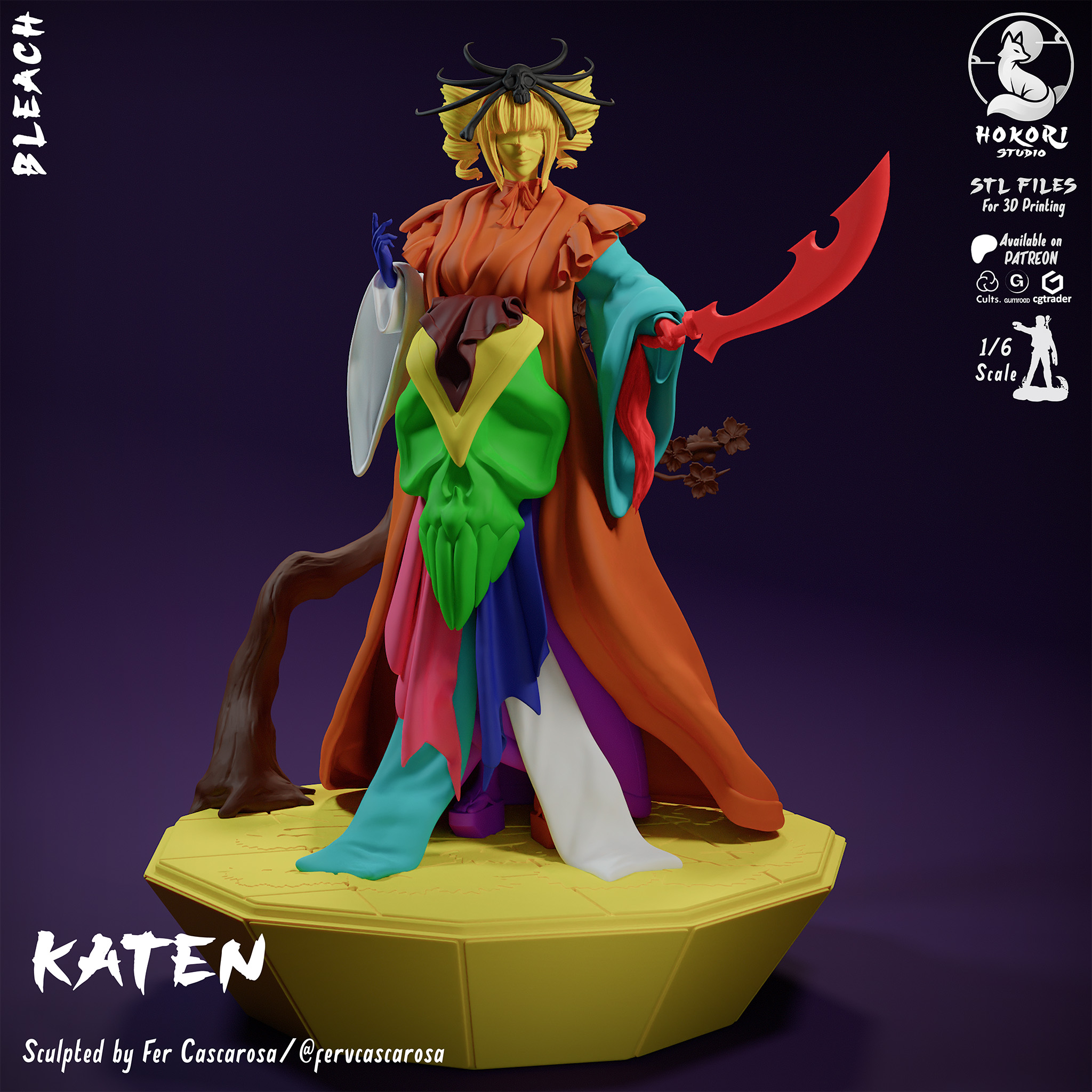 Katen – Shunsui Kyoraku’s Bankai Spirit 模型预览图 8