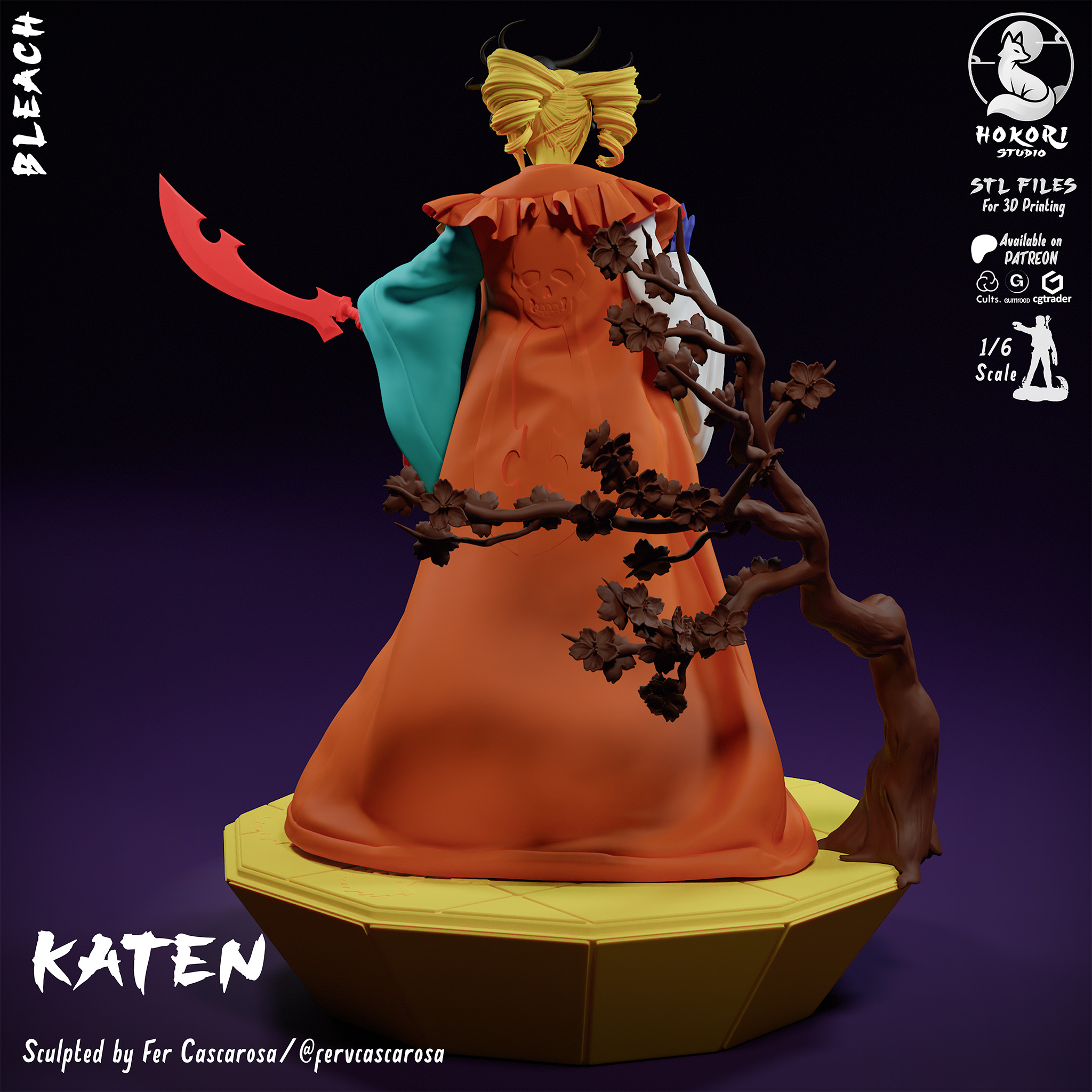 Katen – Shunsui Kyoraku’s Bankai Spirit 模型预览图 9