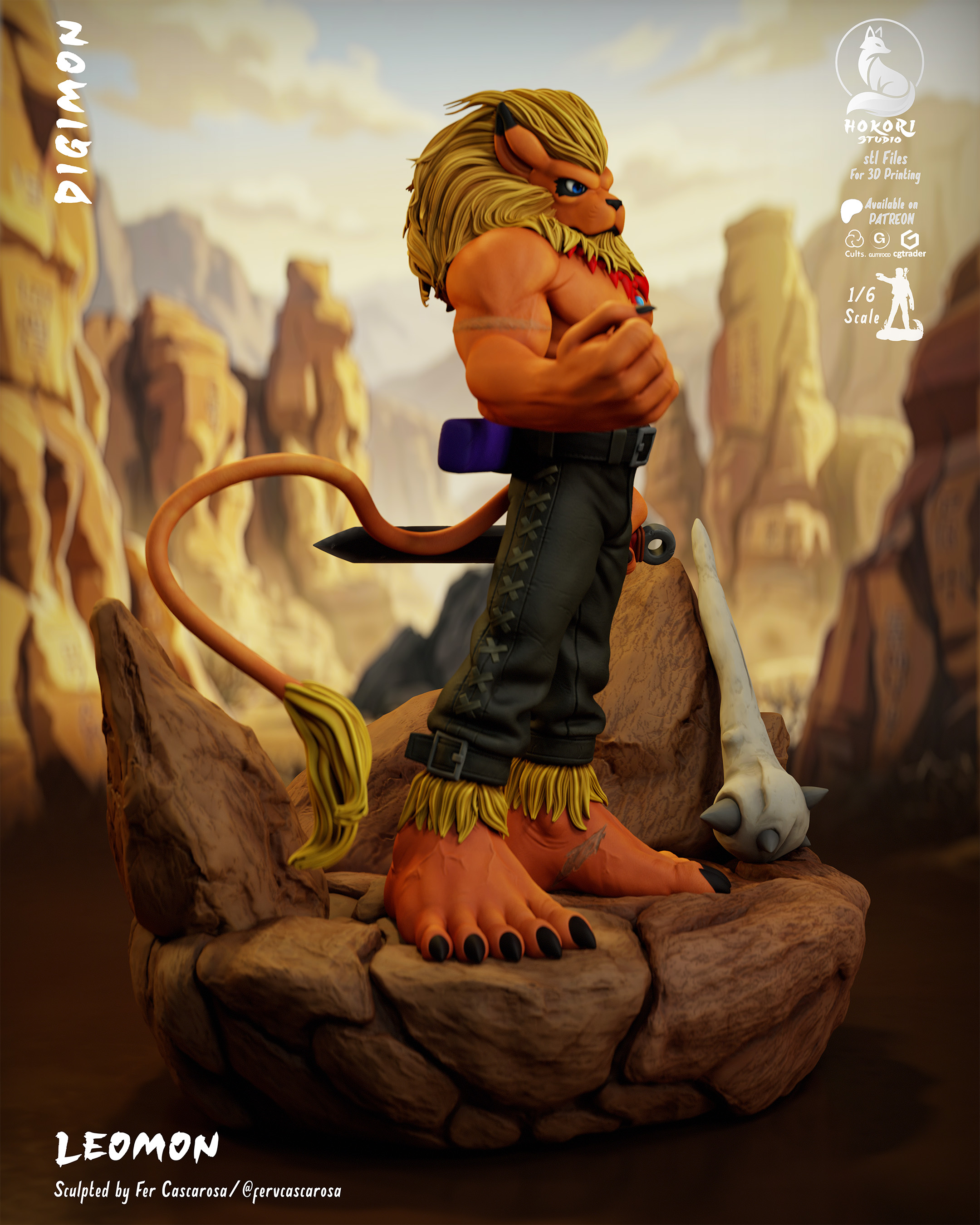 Leomon 🦁⚔️ 模型预览图 4