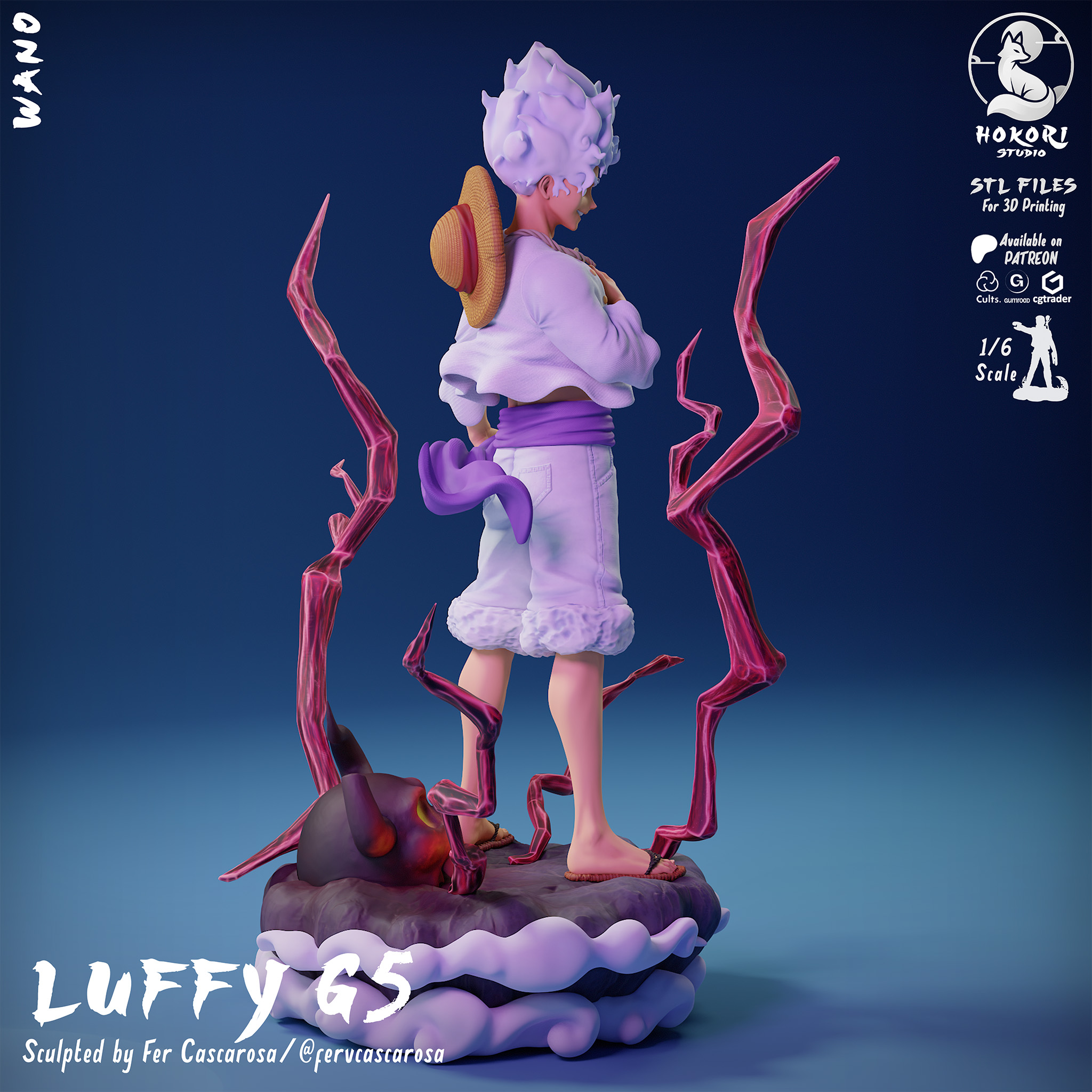 Luffy Gear 5 - Wano 模型预览图 4