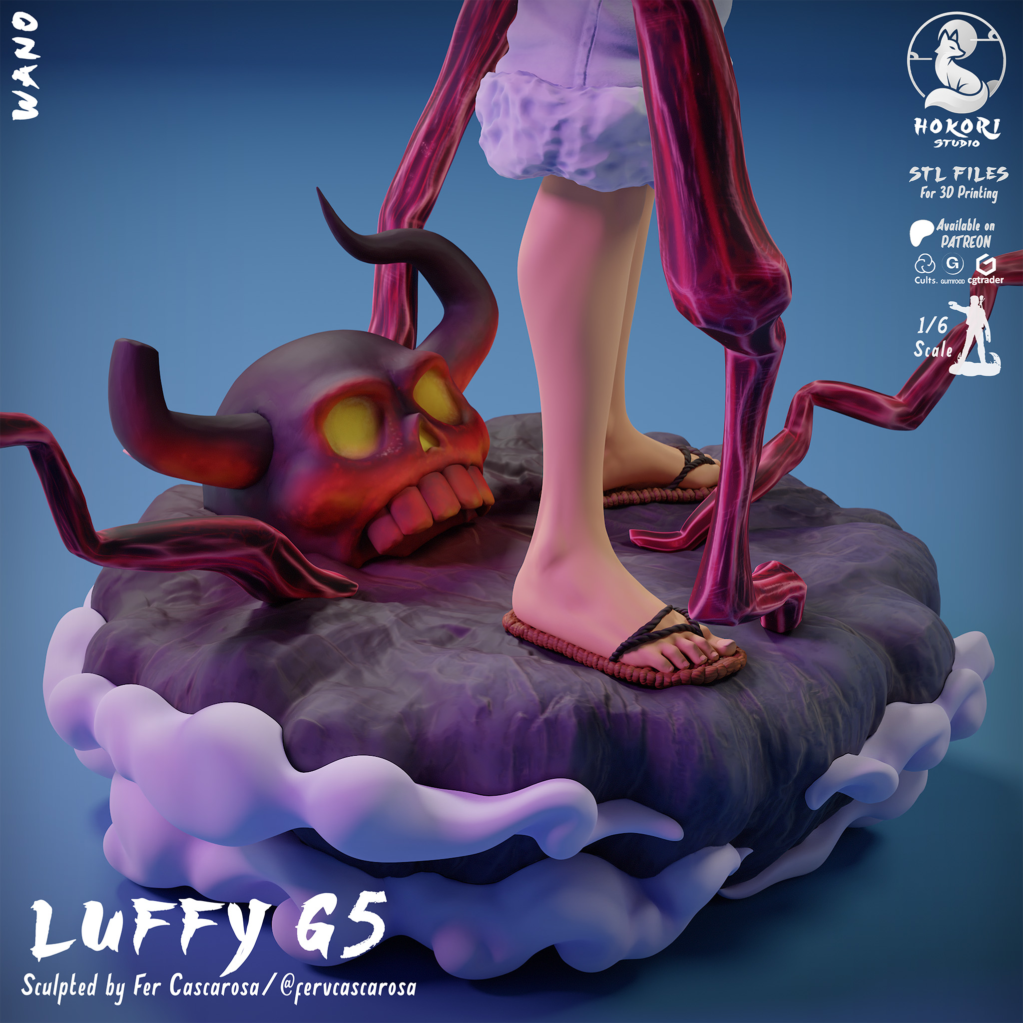 Luffy Gear 5 - Wano 模型预览图 6