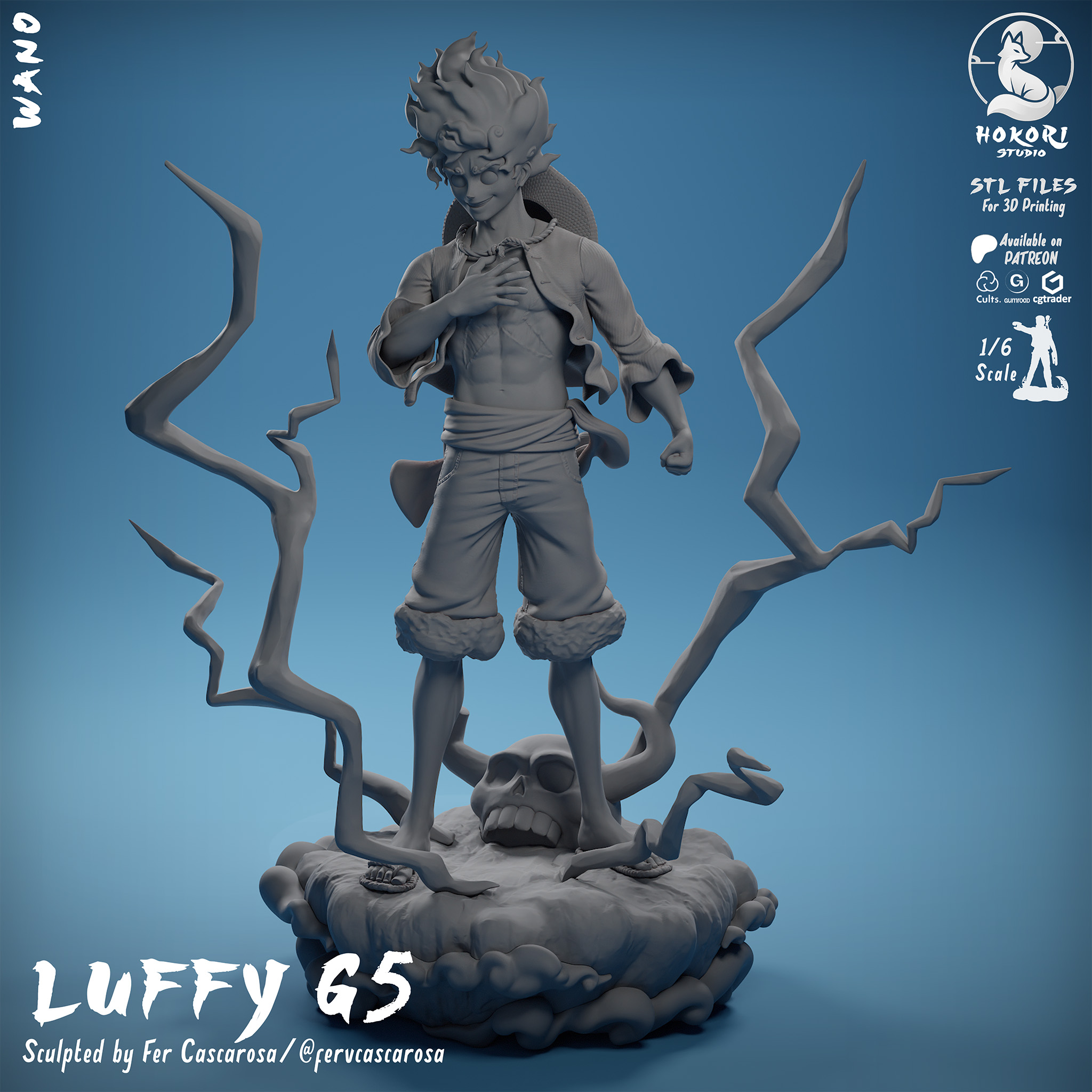 Luffy Gear 5 - Wano 模型预览图 7
