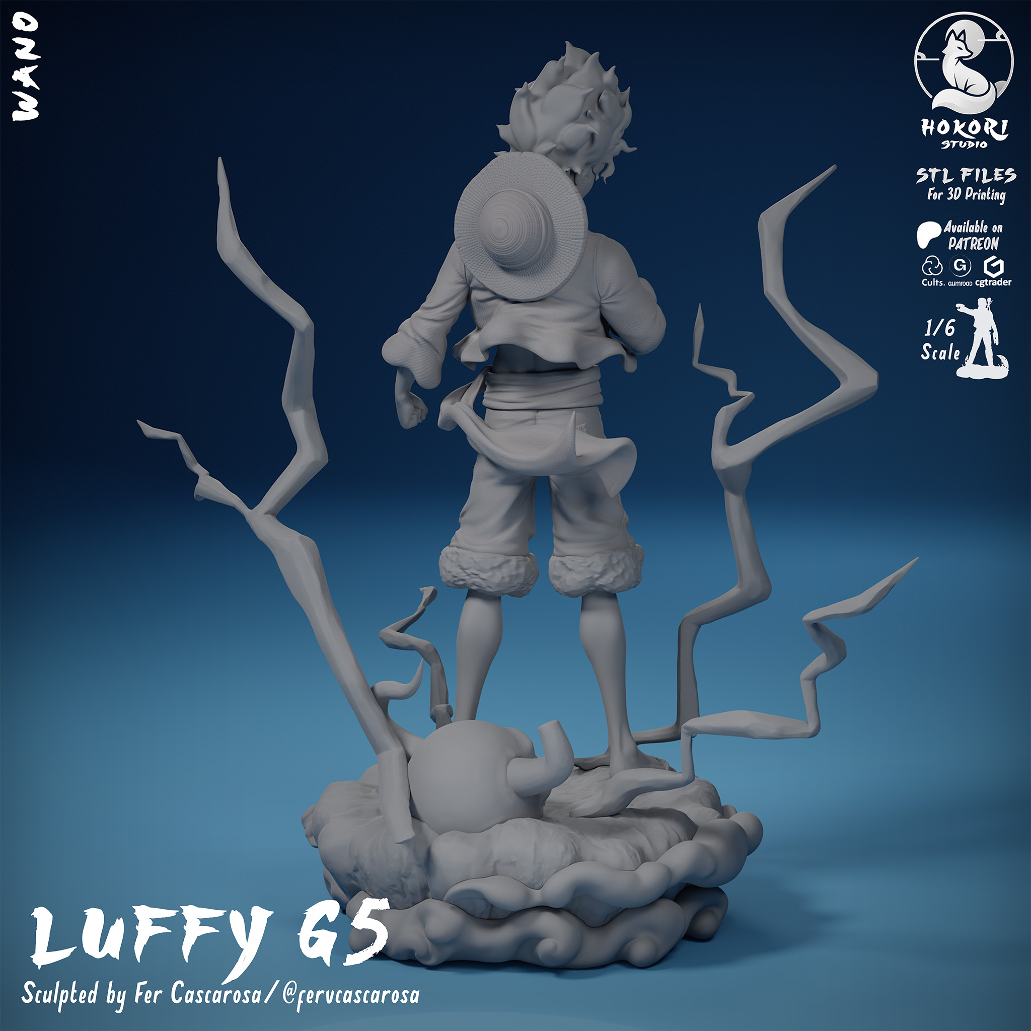 Luffy Gear 5 - Wano 模型预览图 8