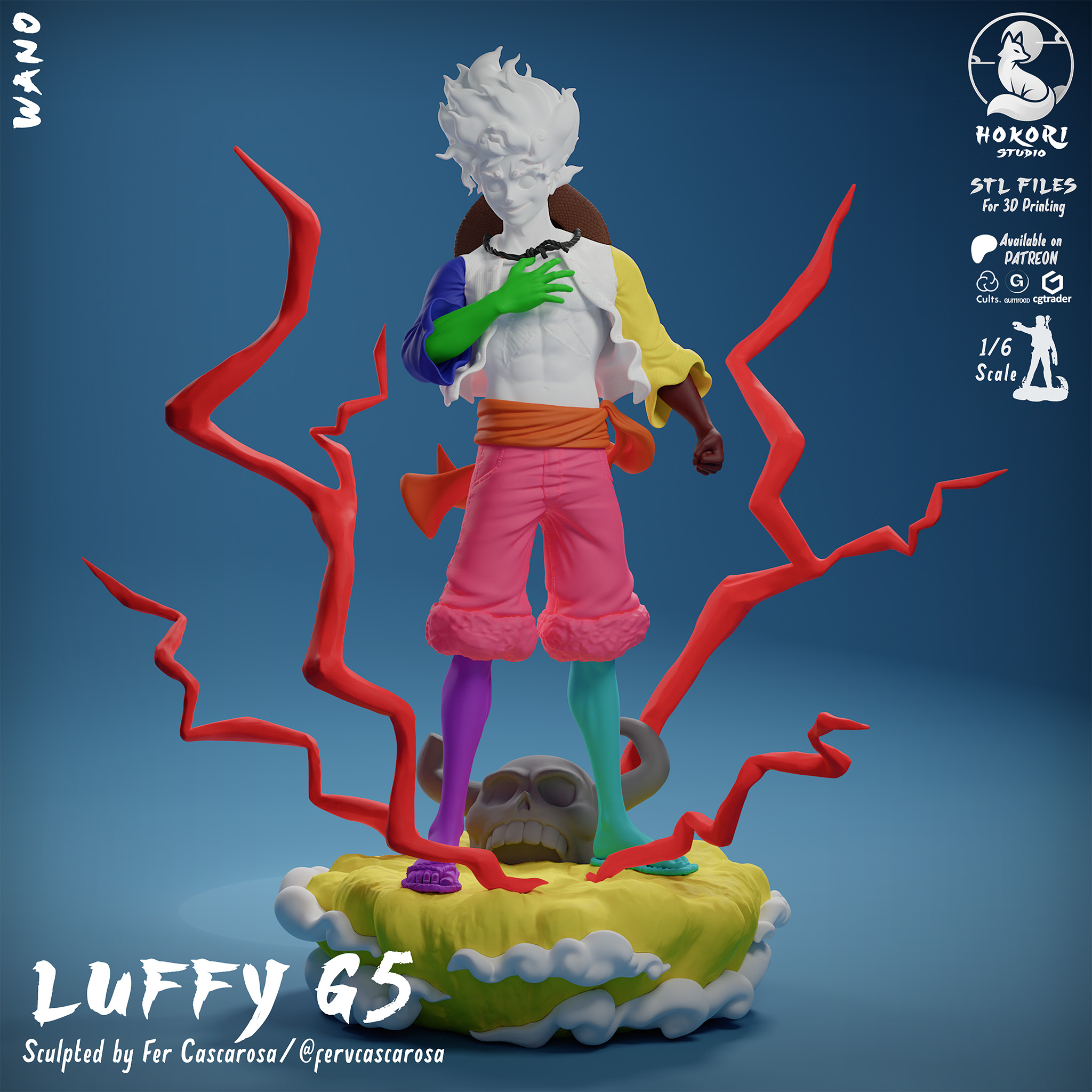 Luffy Gear 5 - Wano 模型预览图 9