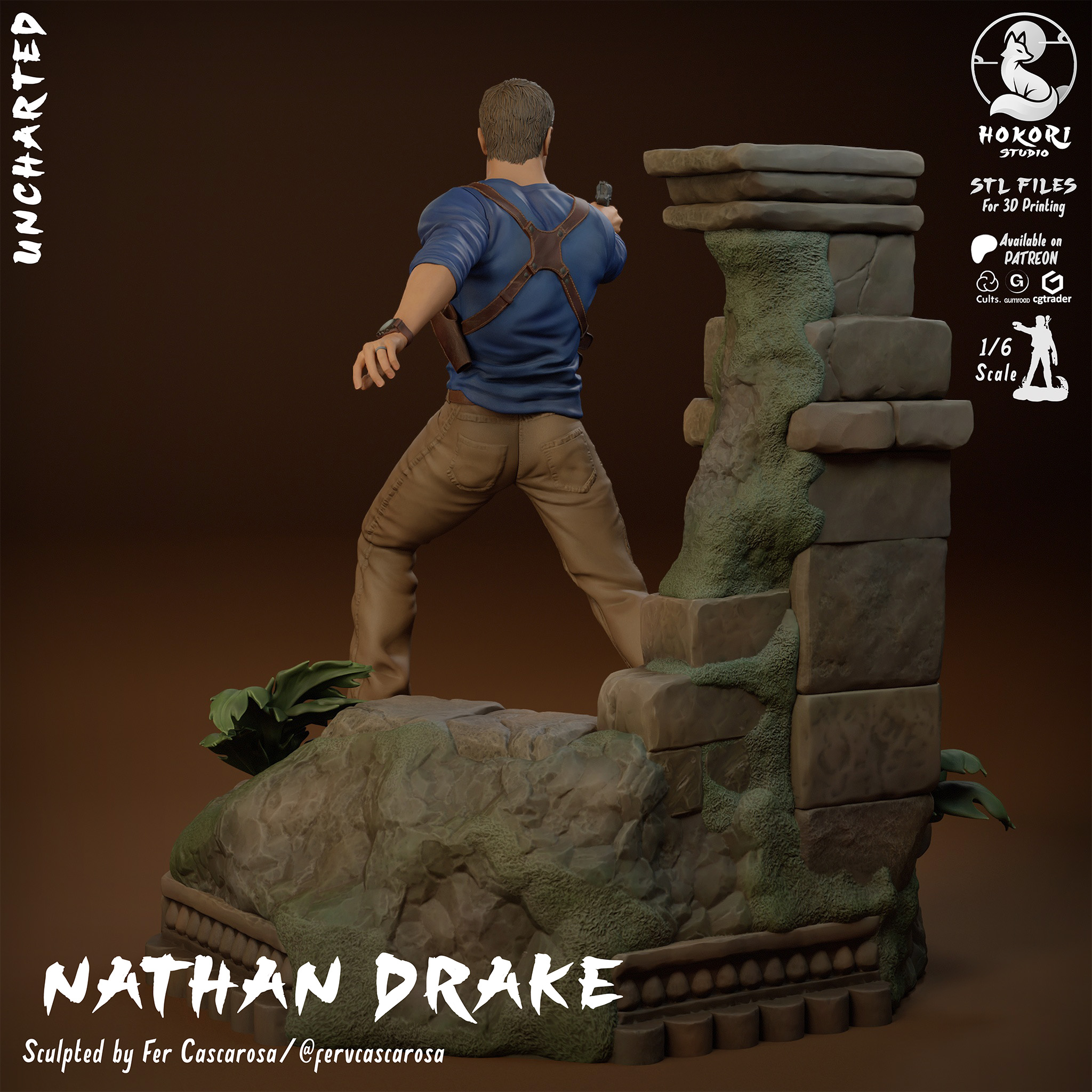Nathan Drake | Uncharted Diorama 模型预览图 2
