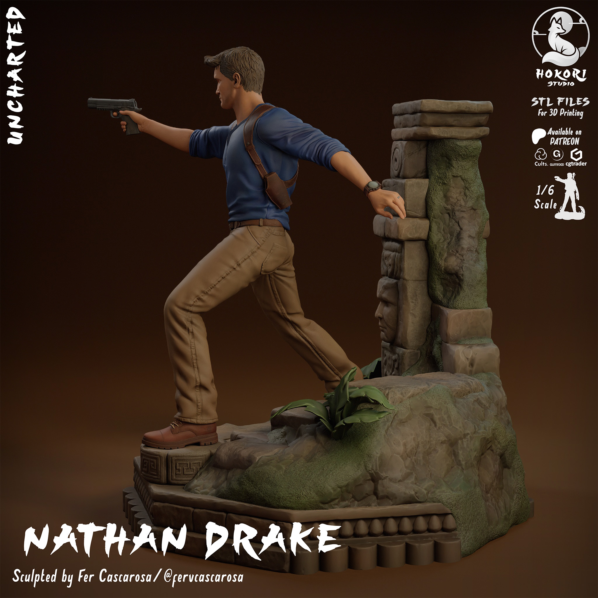Nathan Drake | Uncharted Diorama 模型预览图 3