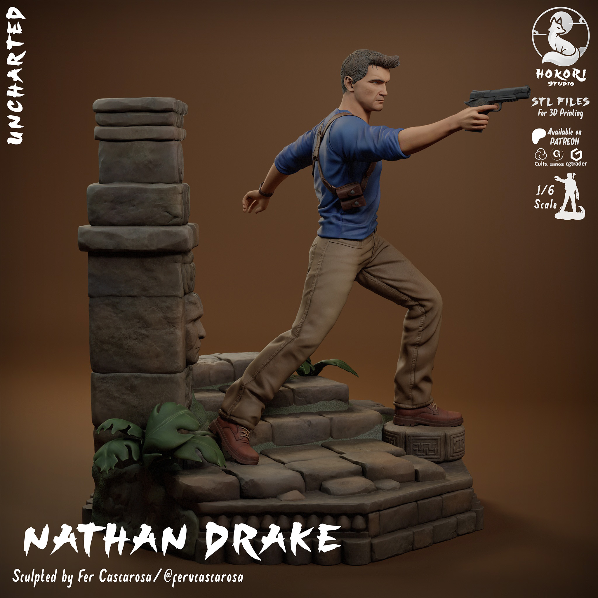 Nathan Drake | Uncharted Diorama 模型预览图 4