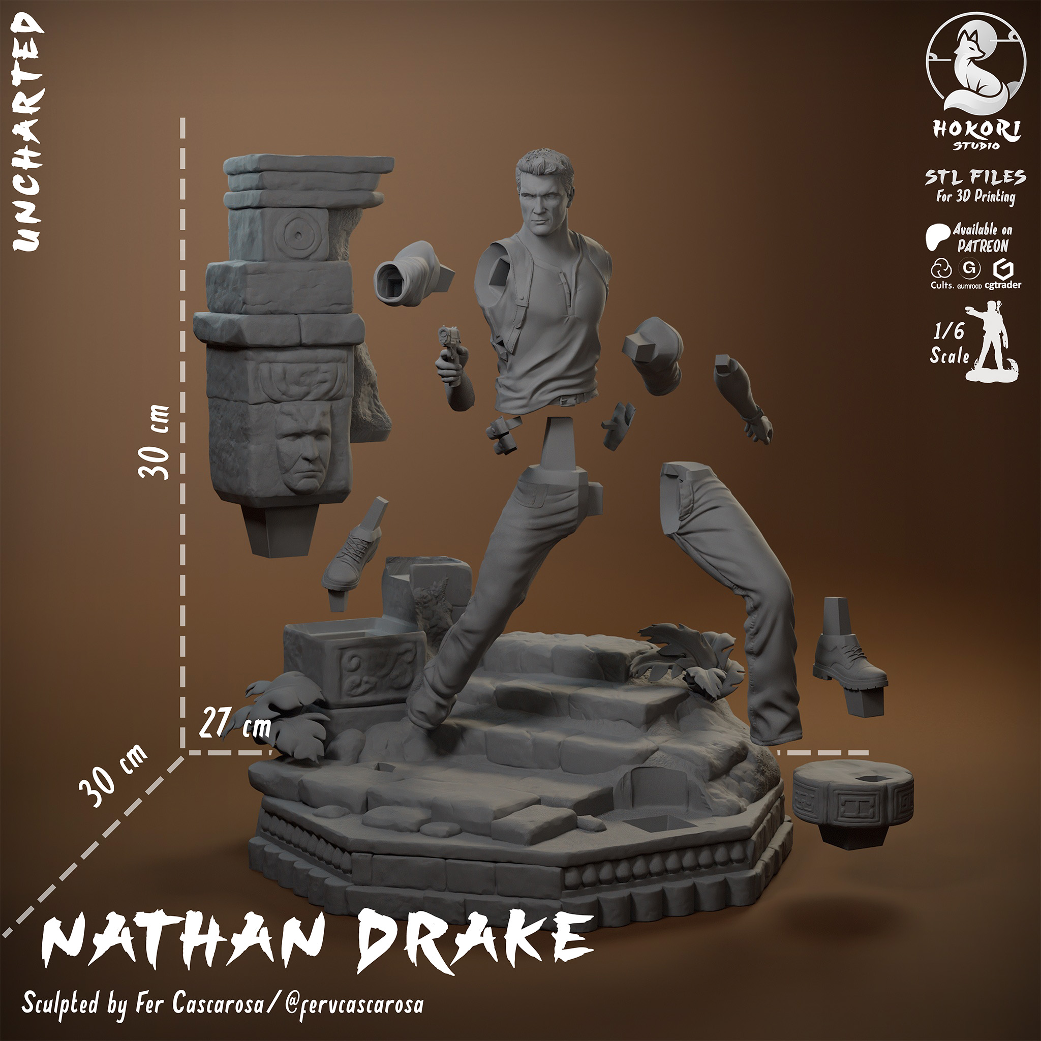 Nathan Drake | Uncharted Diorama 模型预览图 7