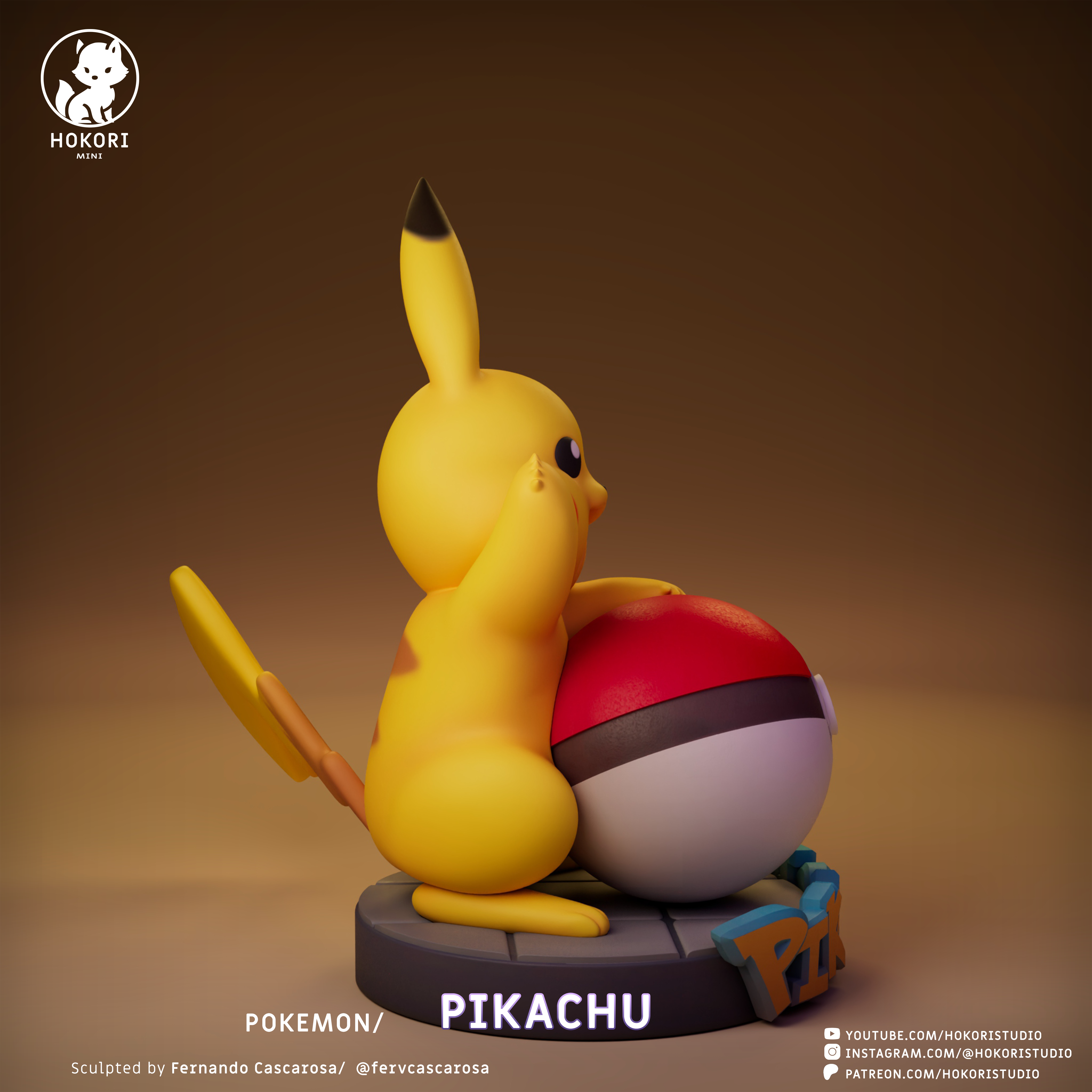 Pikachu - Pokeball 模型预览图 3