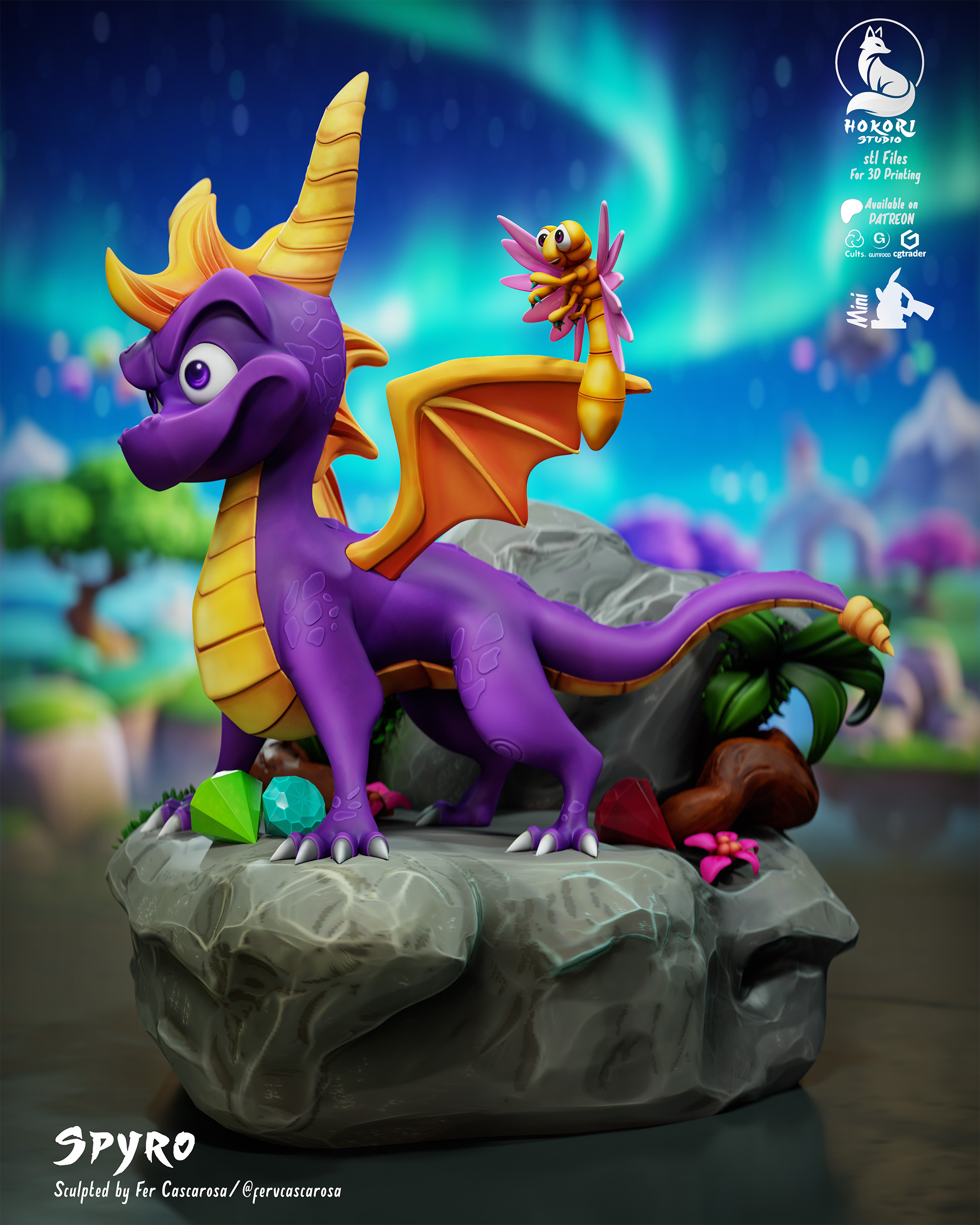 🐉 Spyro & Sparks 模型预览图 2