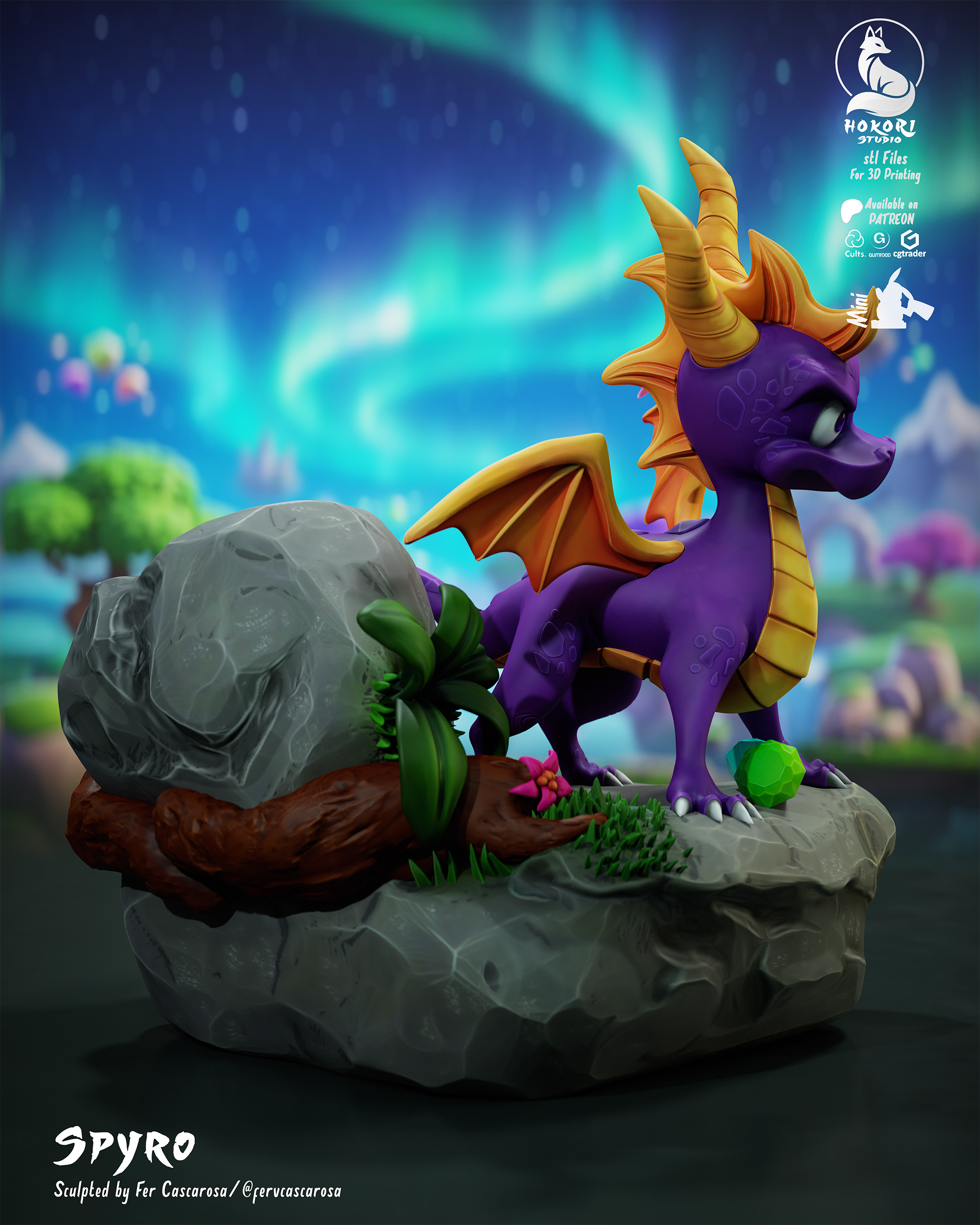 🐉 Spyro & Sparks 模型预览图 3