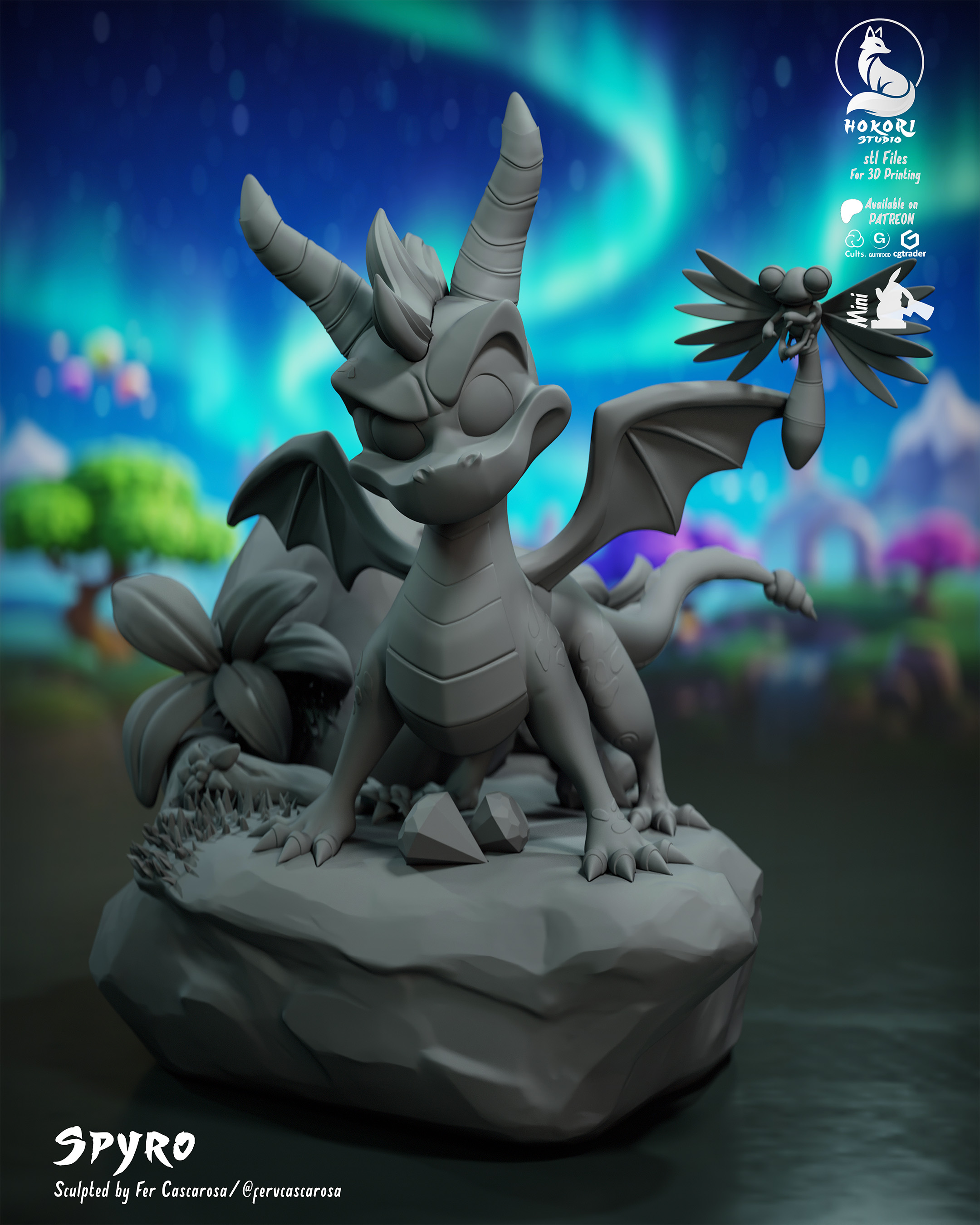 🐉 Spyro & Sparks 模型预览图 4