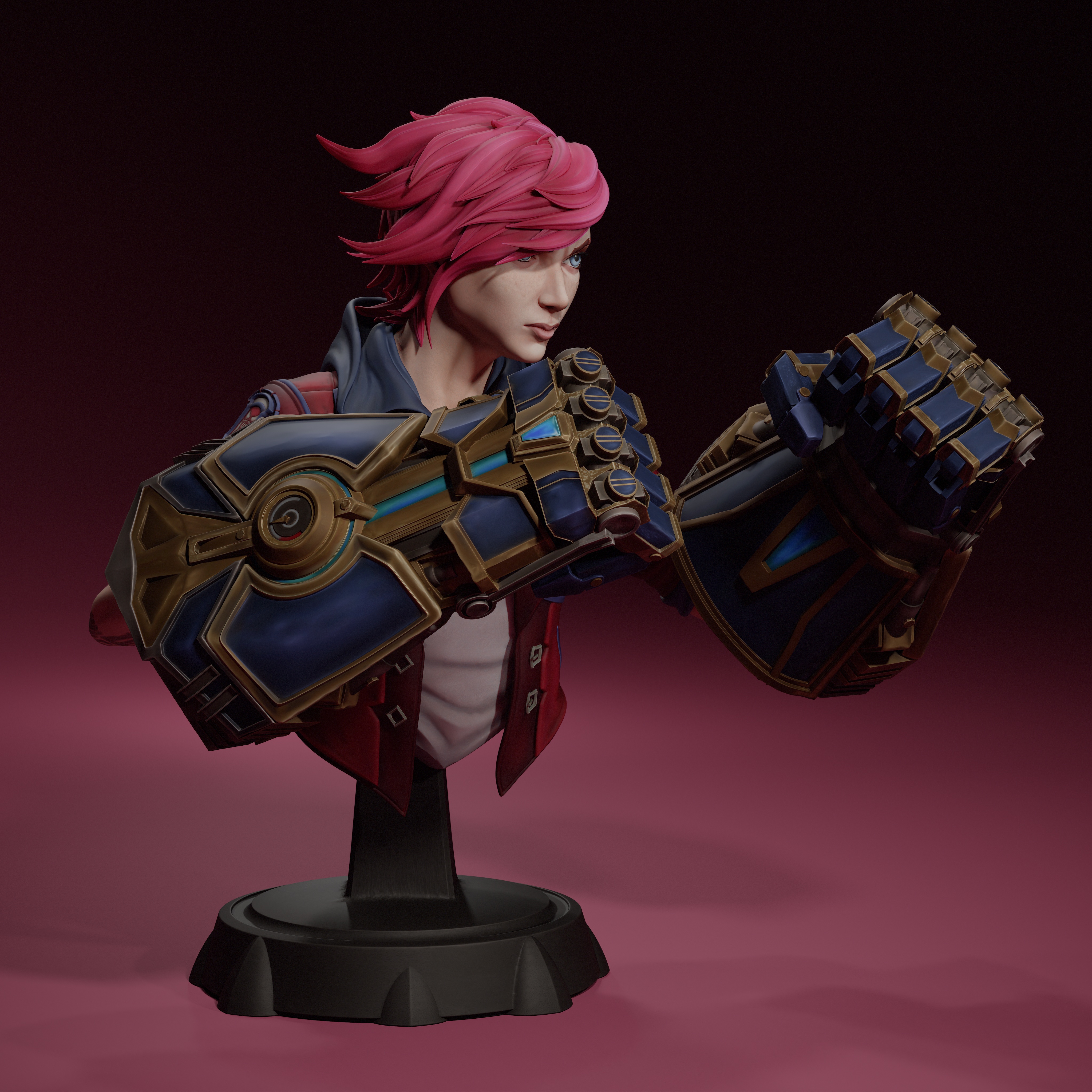 VI – ARCANE (LEAGUE OF LEGENDS) – BUST 模型预览图 3