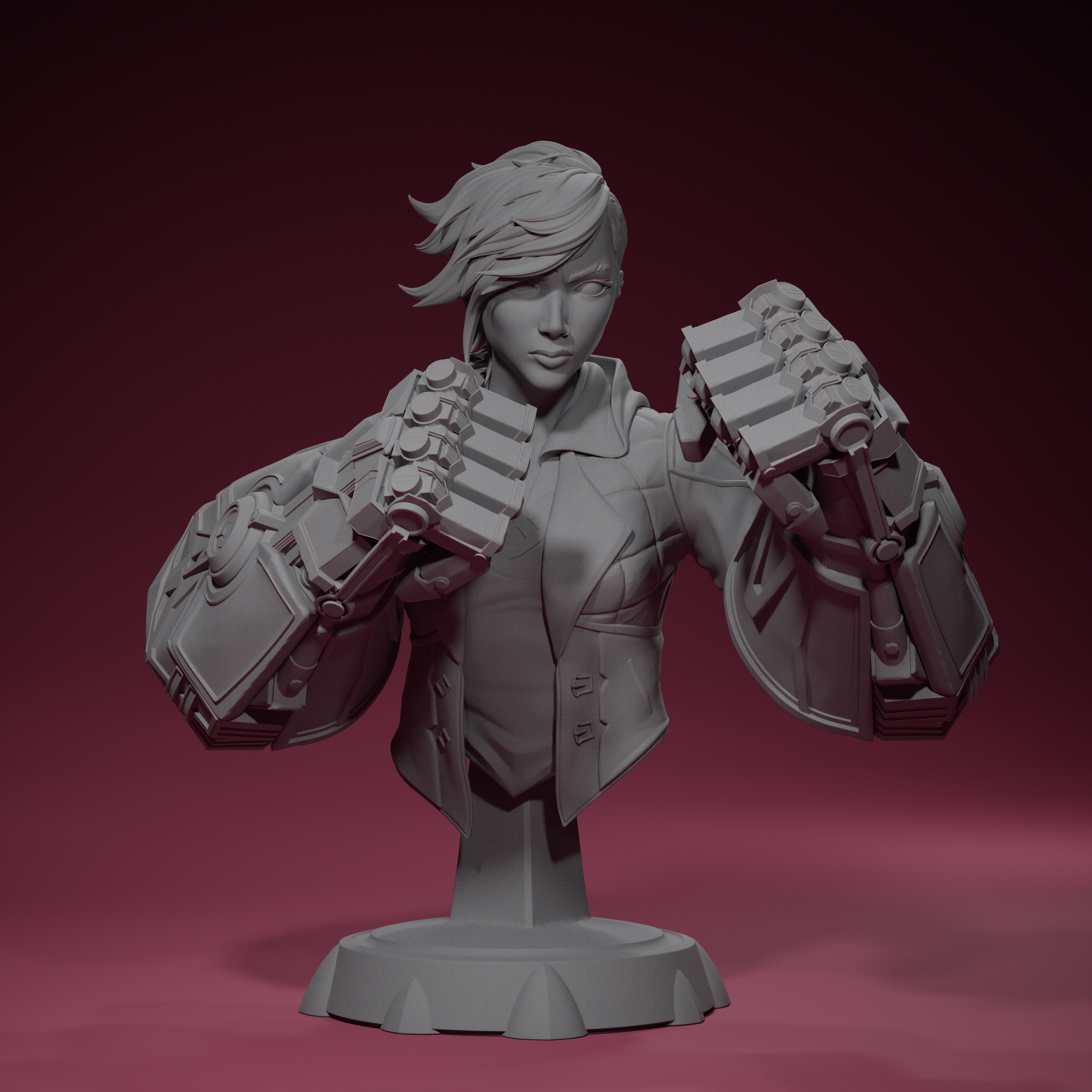 VI – ARCANE (LEAGUE OF LEGENDS) – BUST 模型预览图 5