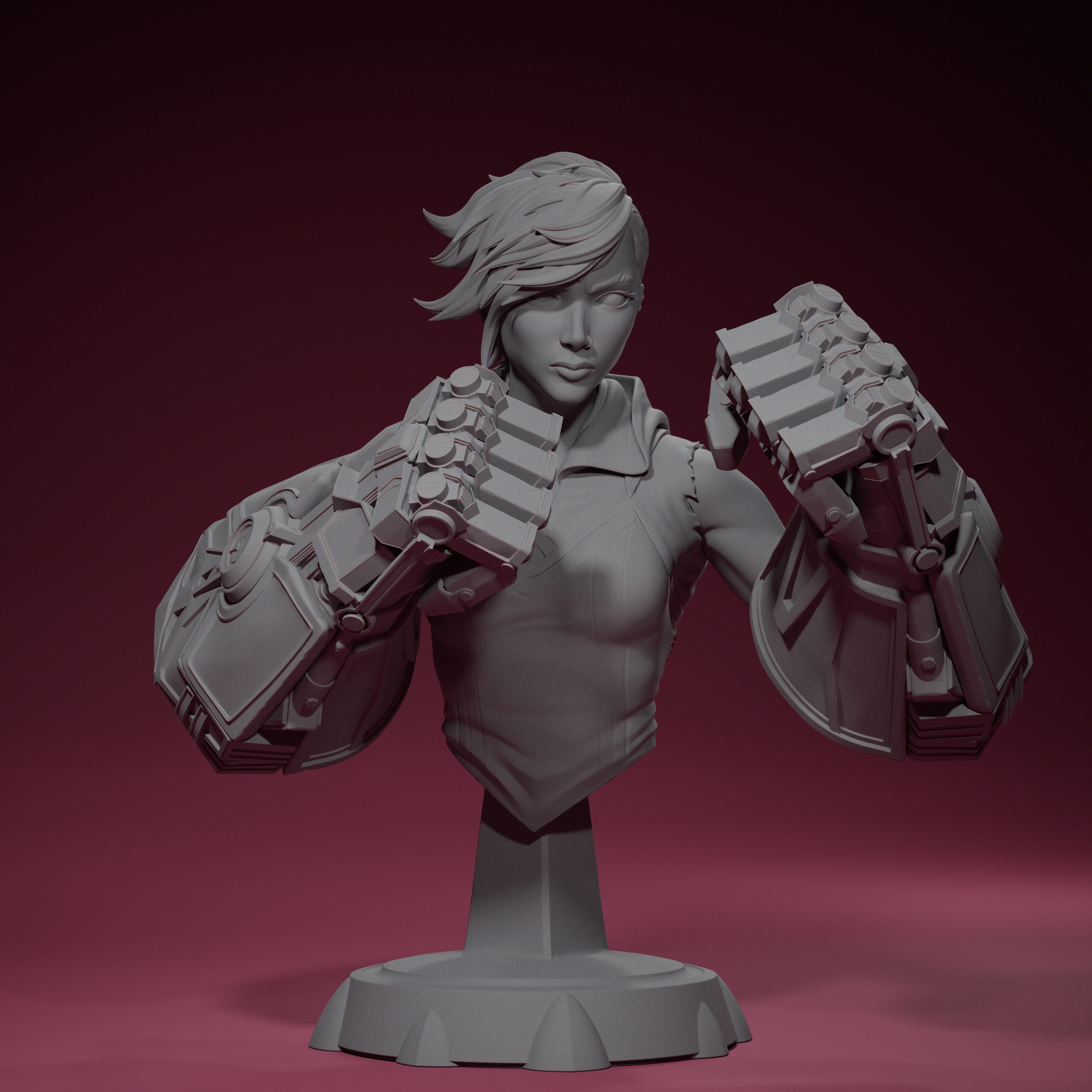 VI – ARCANE (LEAGUE OF LEGENDS) – BUST 模型预览图 8