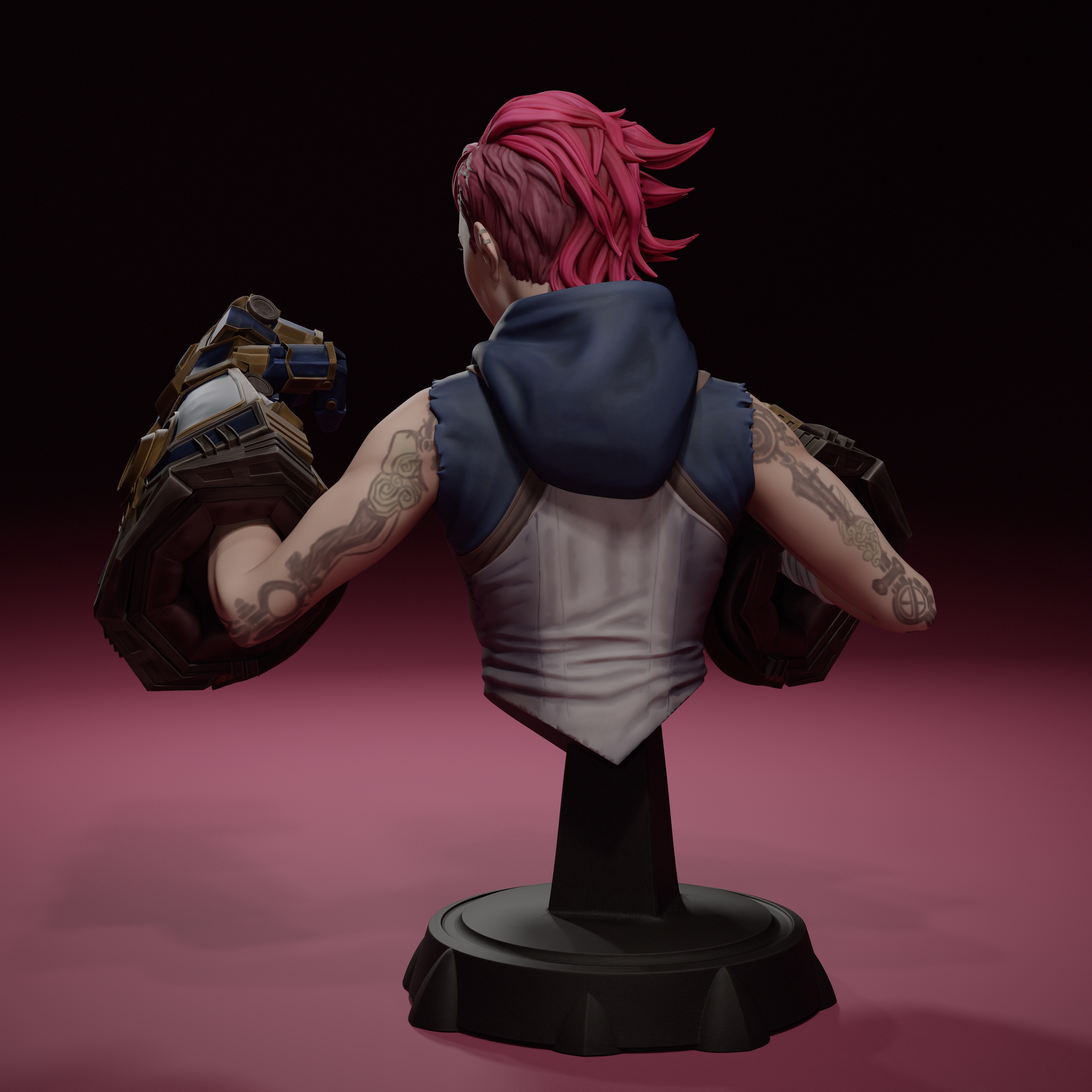 VI – ARCANE (LEAGUE OF LEGENDS) – BUST 模型预览图 7