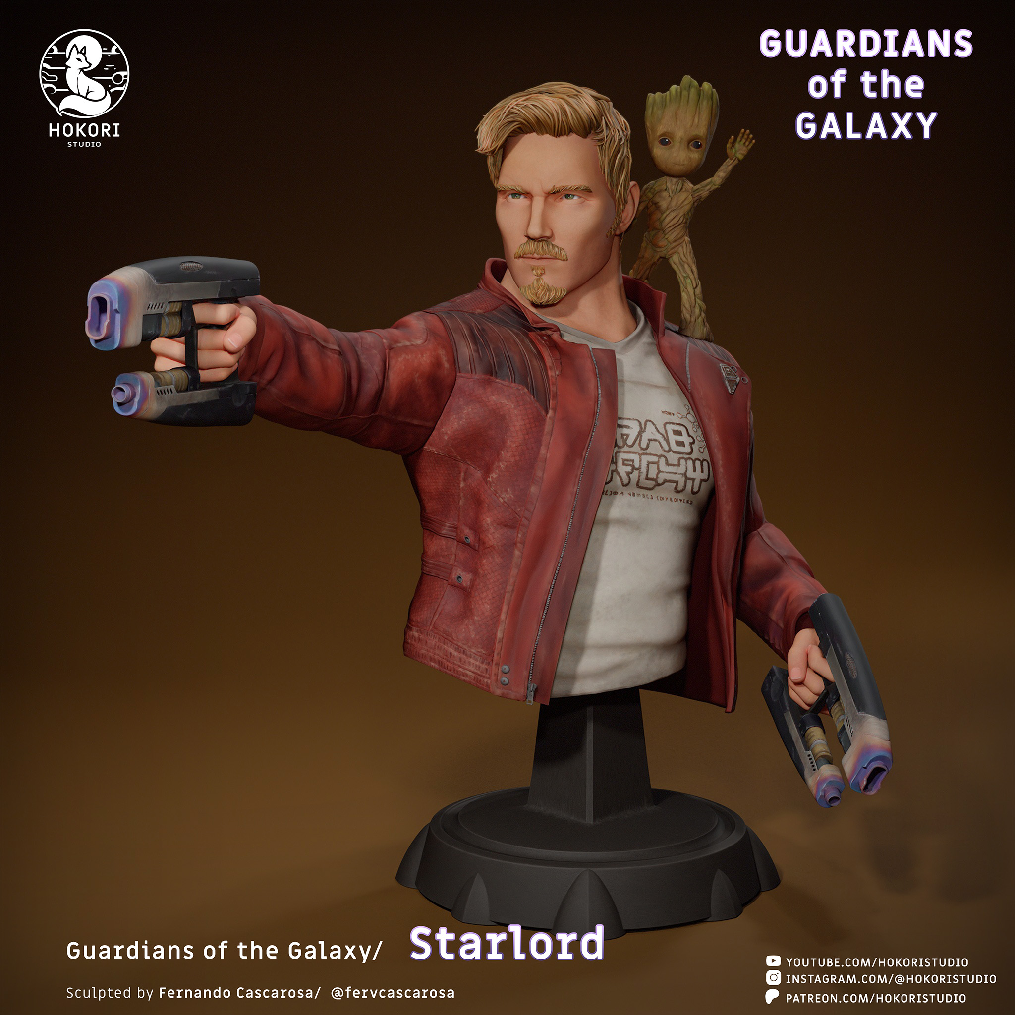 Star-Lord · Bust 模型预览图 3