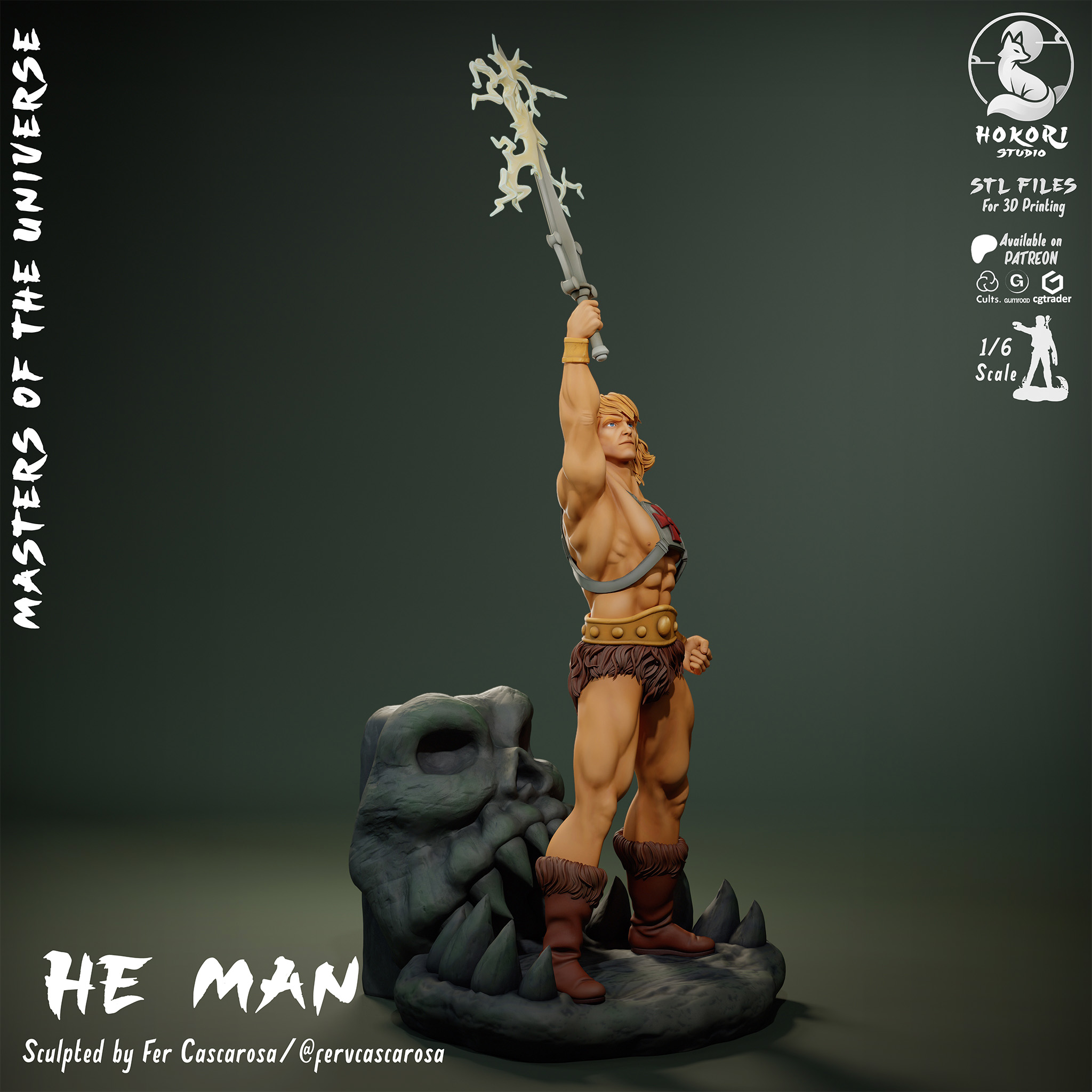 HE-MAN Bookend Statue! 模型预览图 4