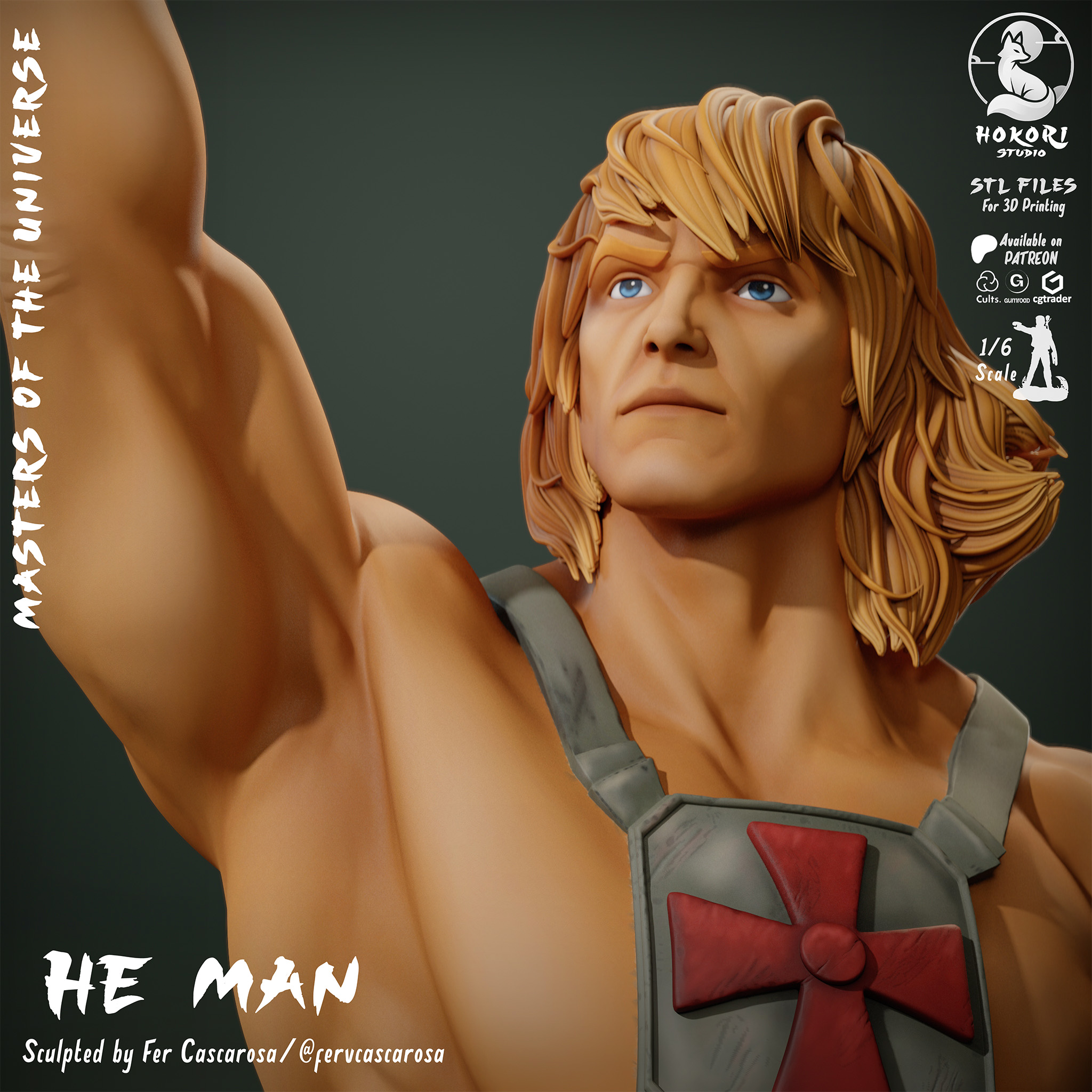 HE-MAN Bookend Statue! 模型预览图 5