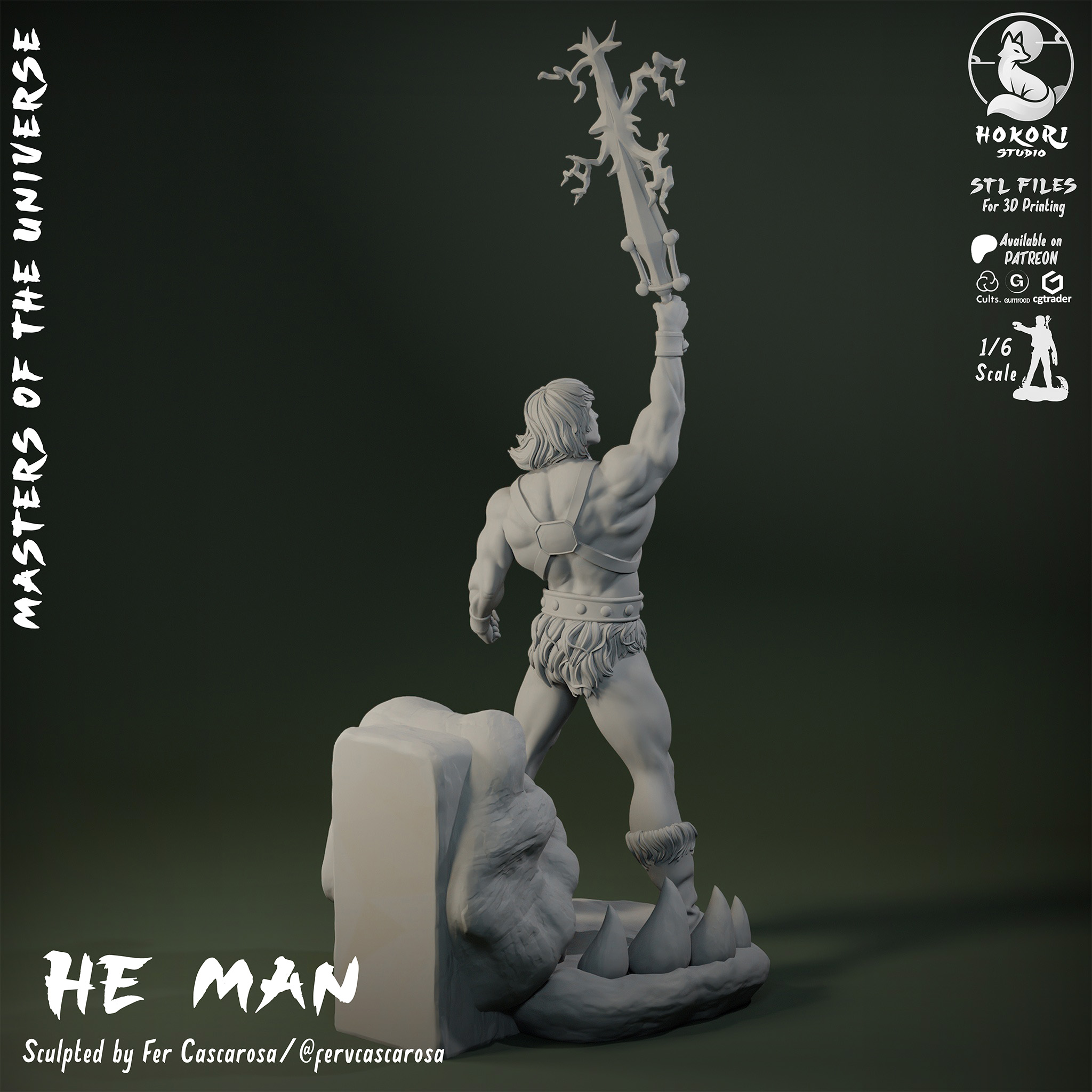 HE-MAN Bookend Statue! 模型预览图 8