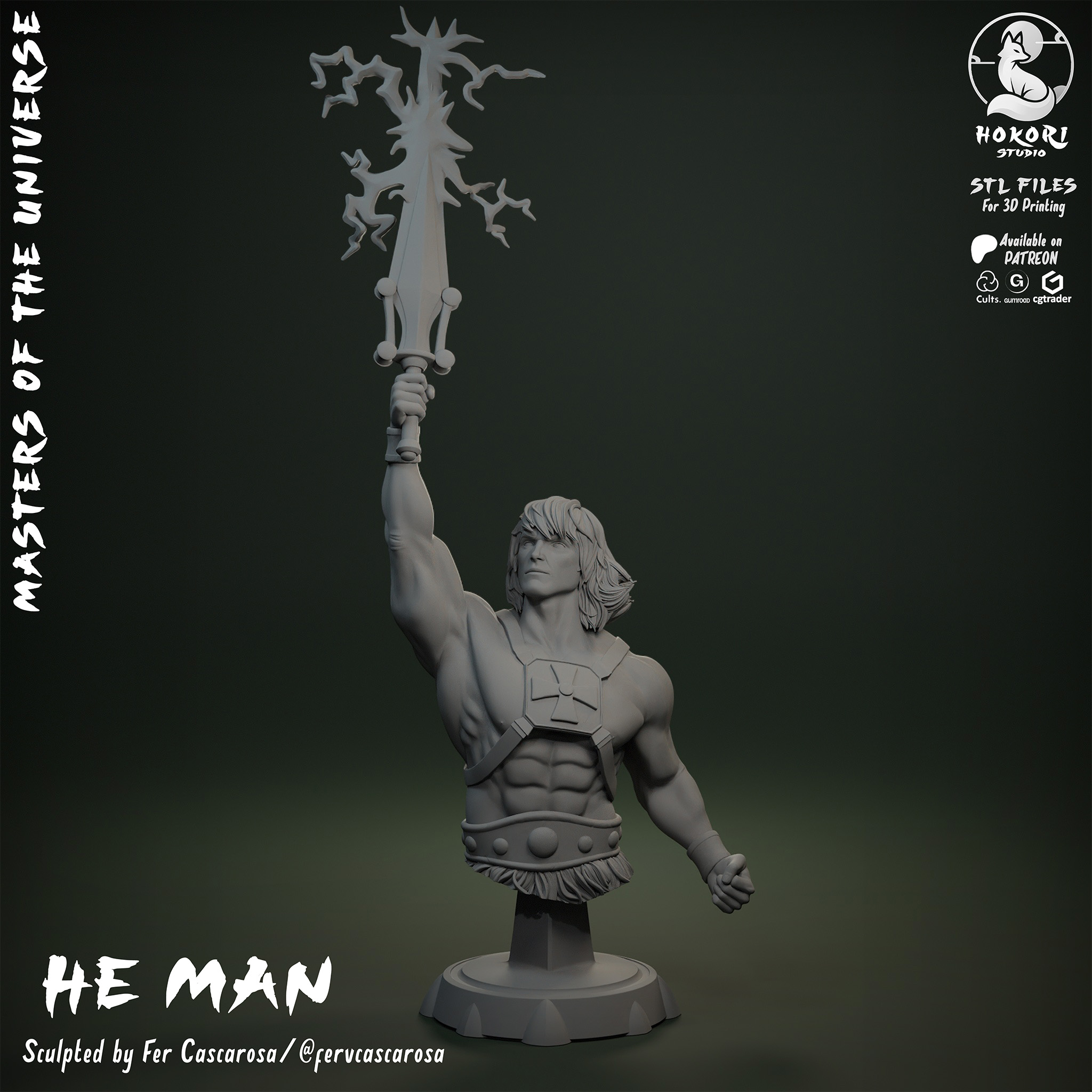 He-Man Bust 模型预览图 3