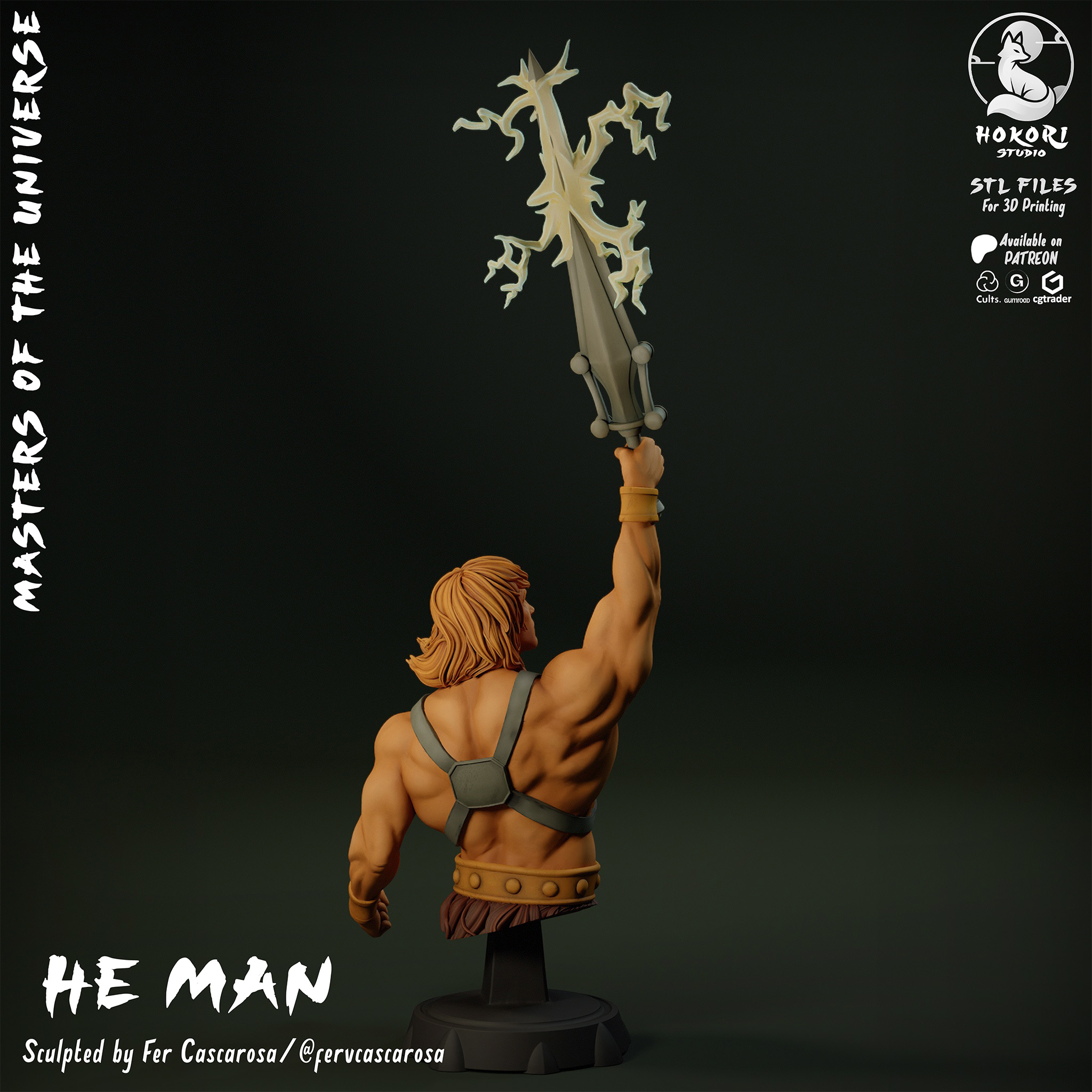 He-Man Bust 模型预览图 2