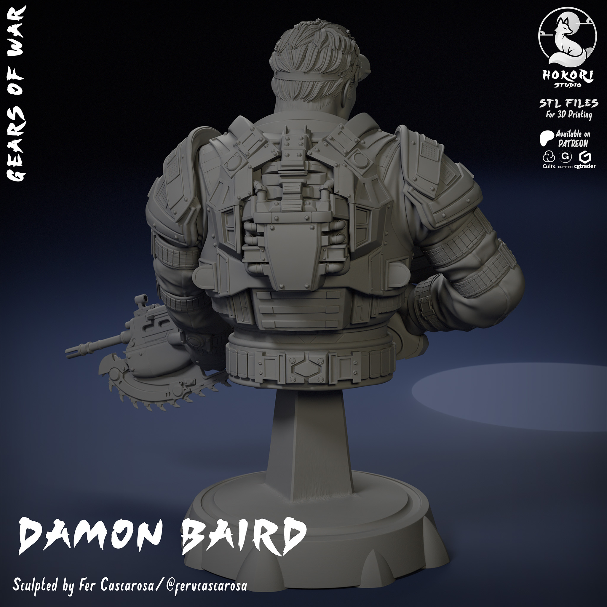 Damon Baird Bust 模型预览图 3