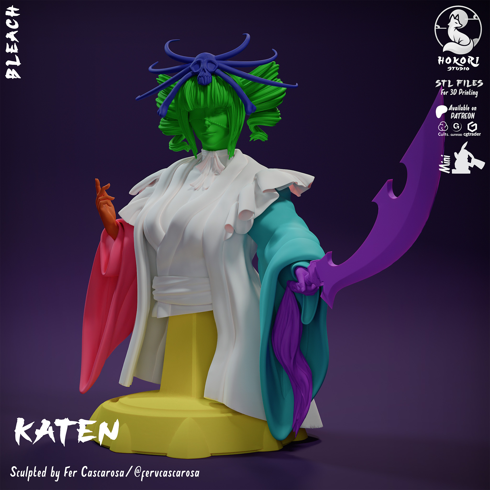 KATEN KYŌKOTSU · Bust 模型预览图 5