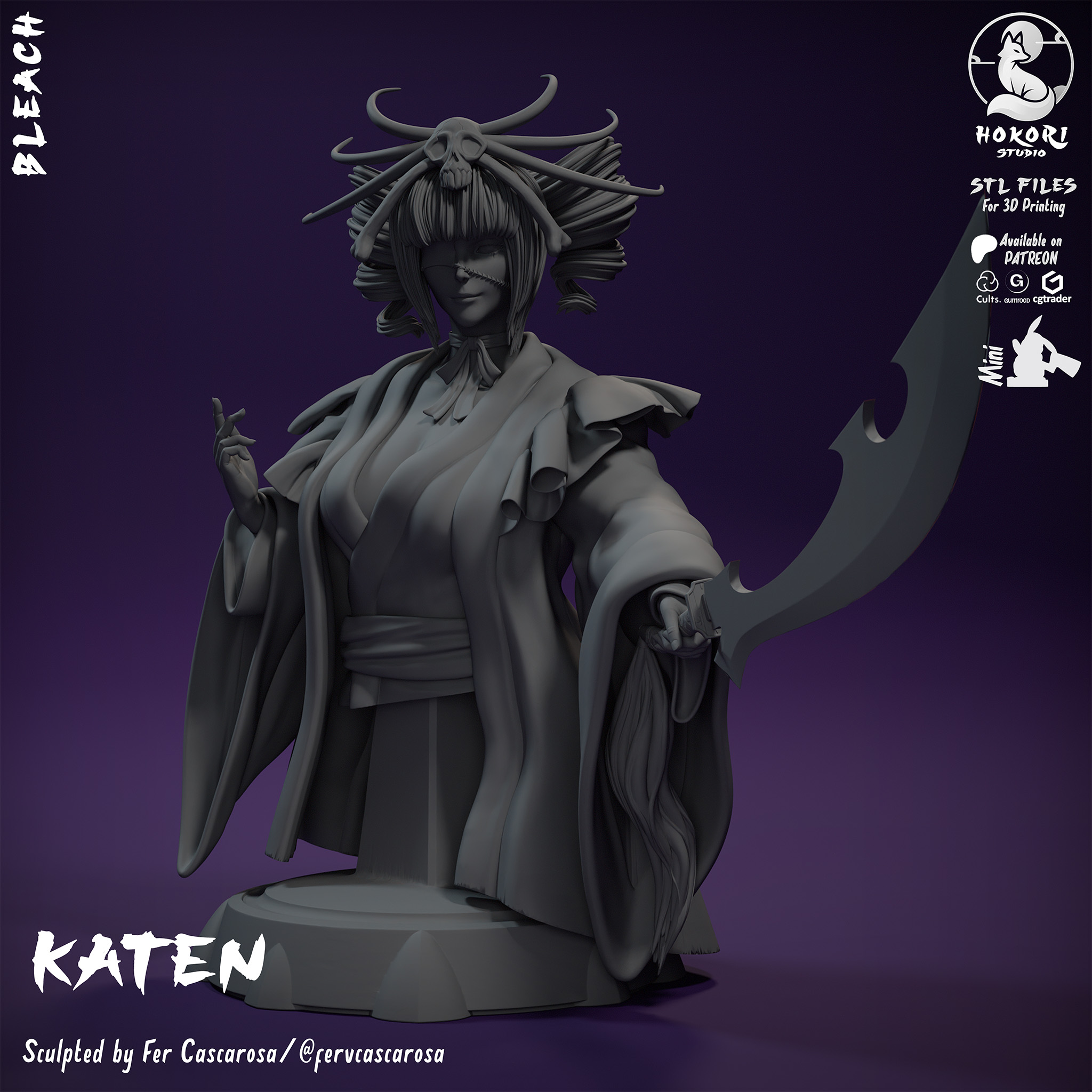 KATEN KYŌKOTSU · Bust 模型预览图 4