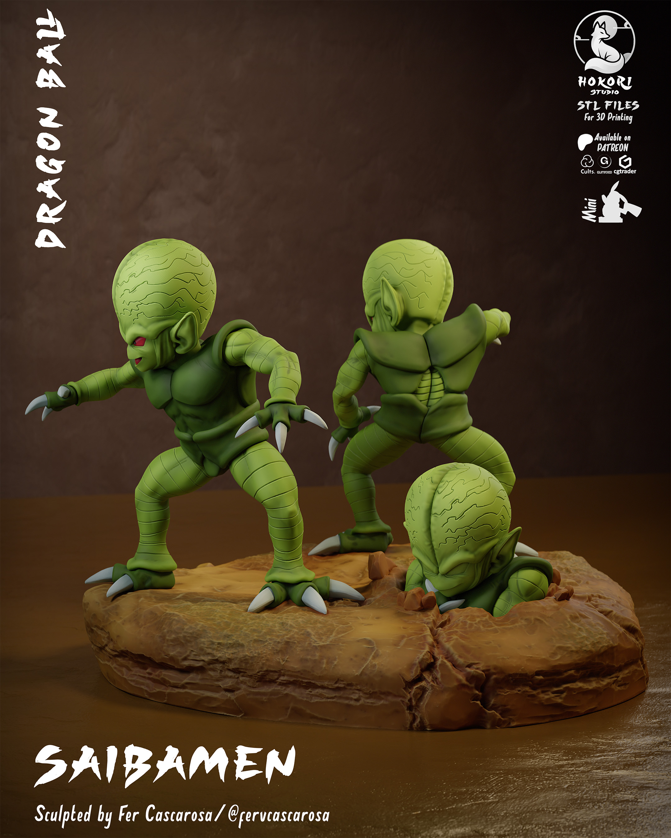 Saibamen Diorama 模型预览图 2