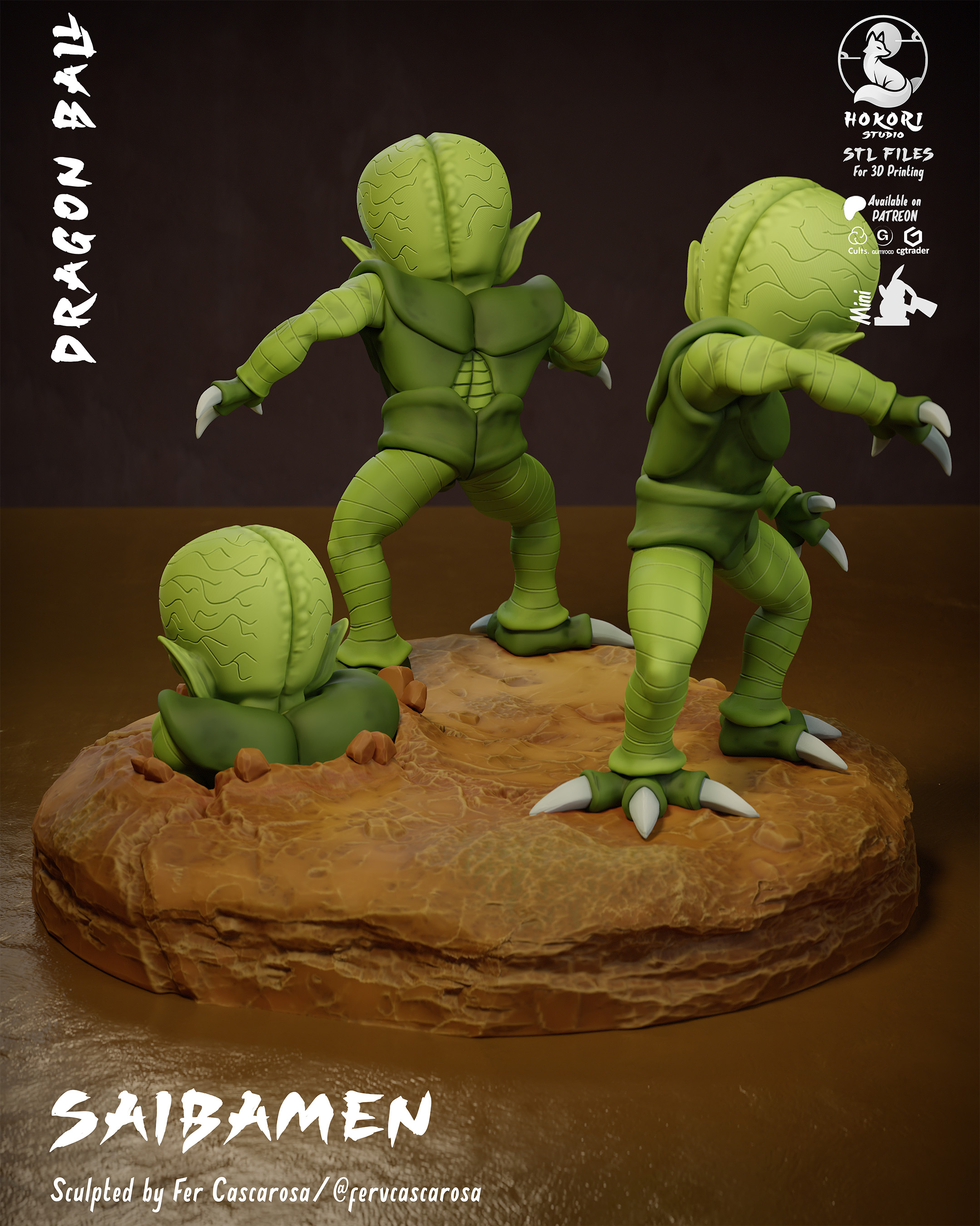Saibamen Diorama 模型预览图 3