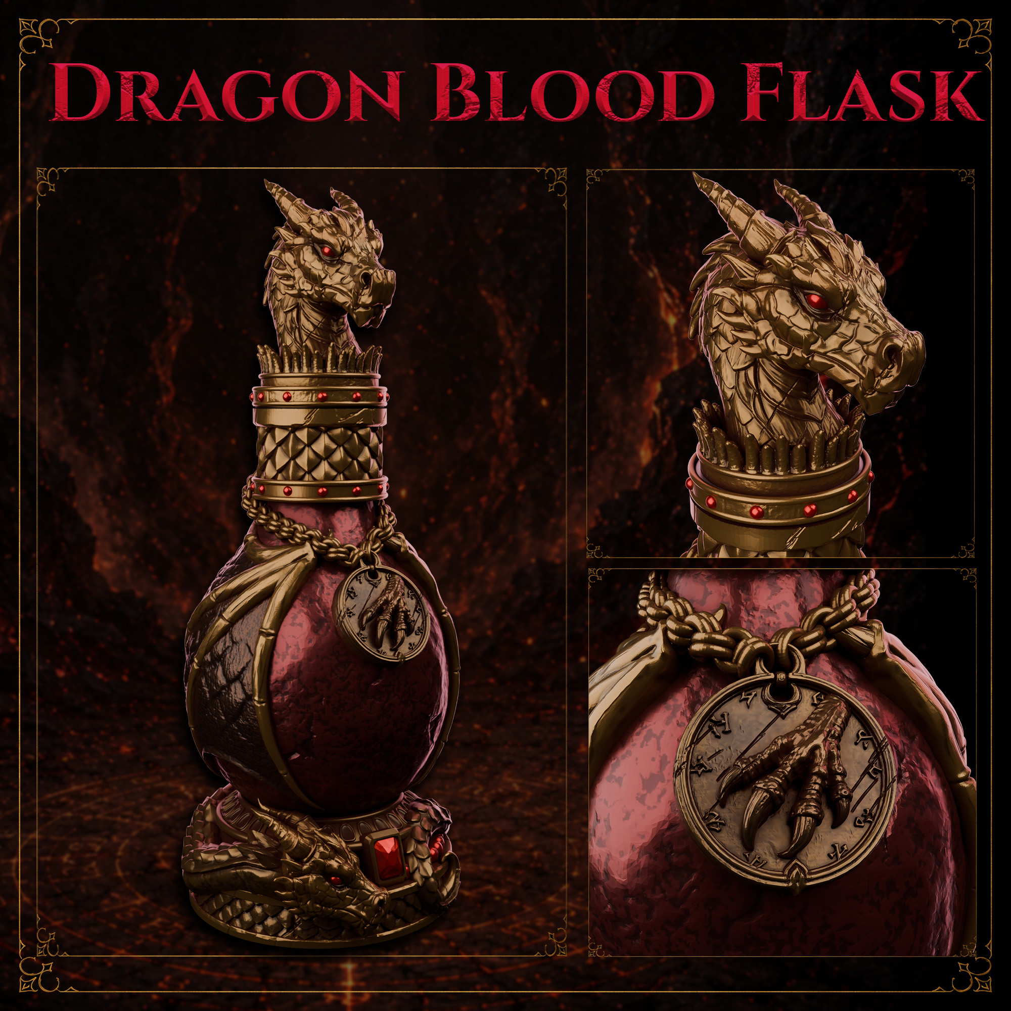 Forbidden Apothecary: Dragon Blood Flask 模型预览图 1